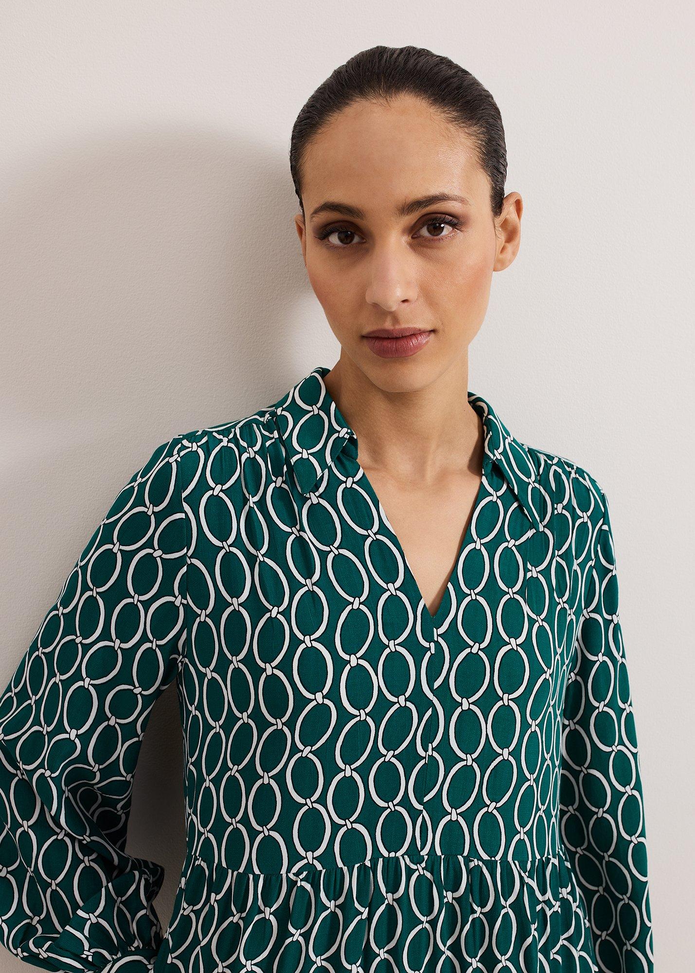 ${product-id}-Tiered Midi Dress-Green-${view-type}