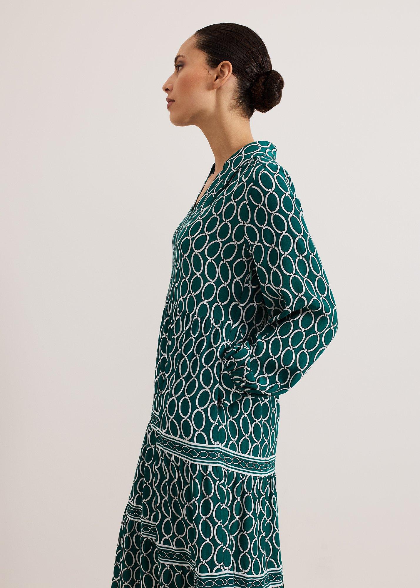 ${product-id}-Tiered Midi Dress-Green-${view-type}