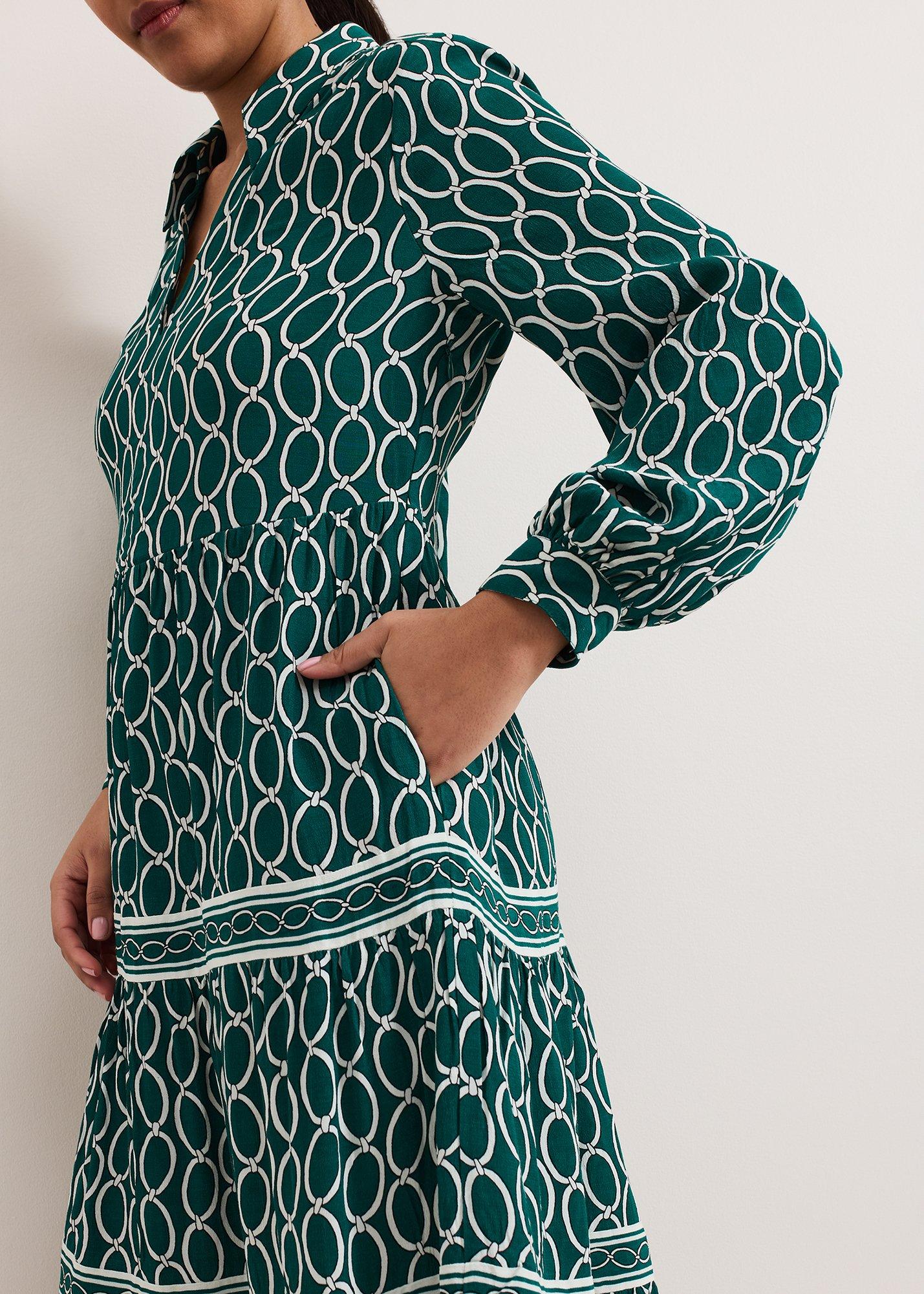 ${product-id}-Petite Tiered Dress-Green-${view-type}