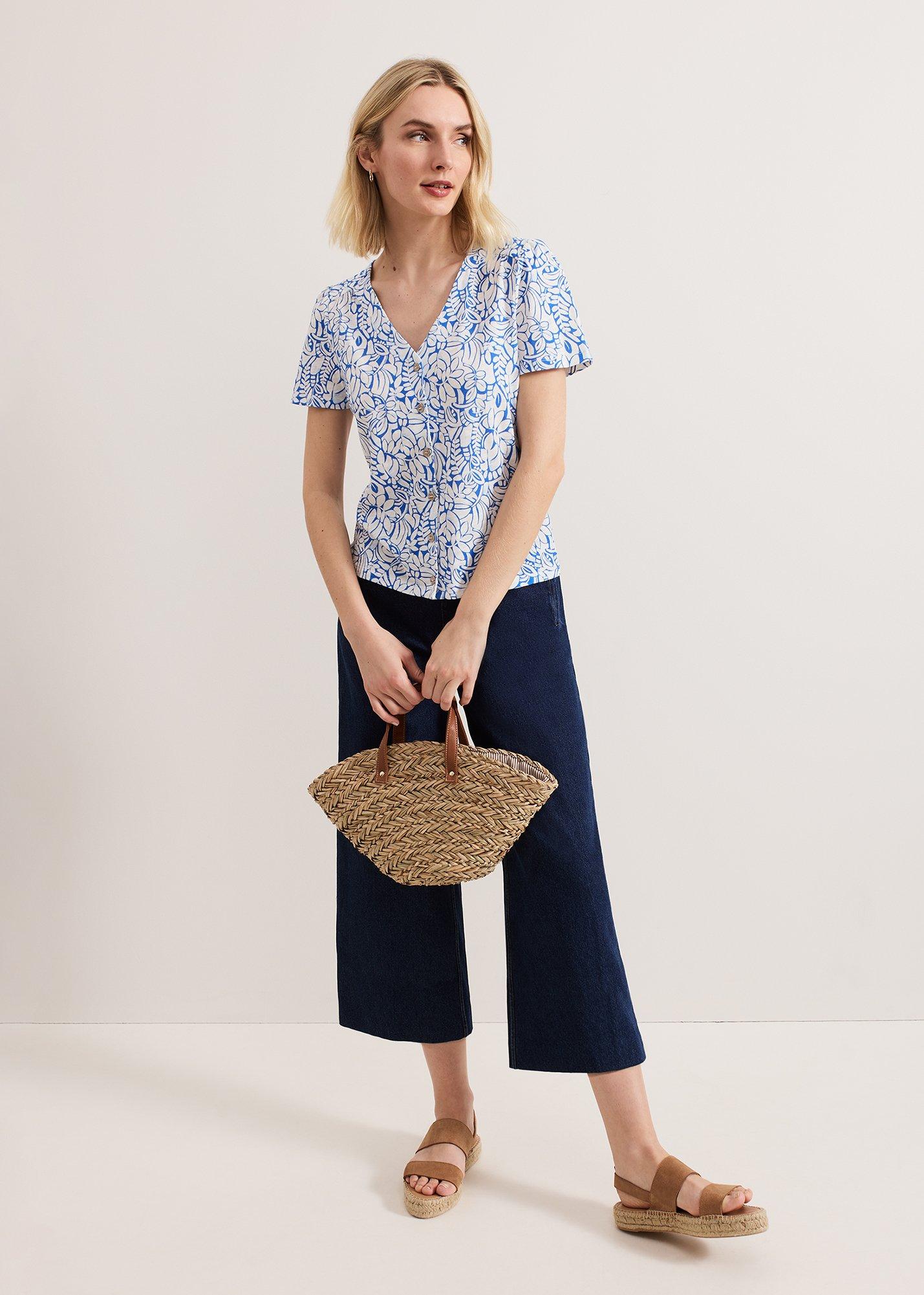 Lorenna Tropical Print Top