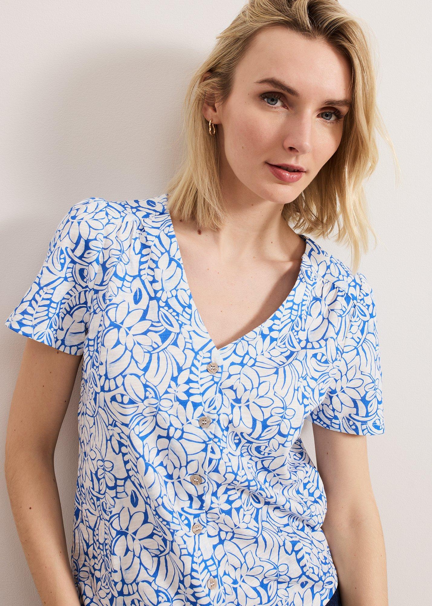 Lorenna Tropical Print Top