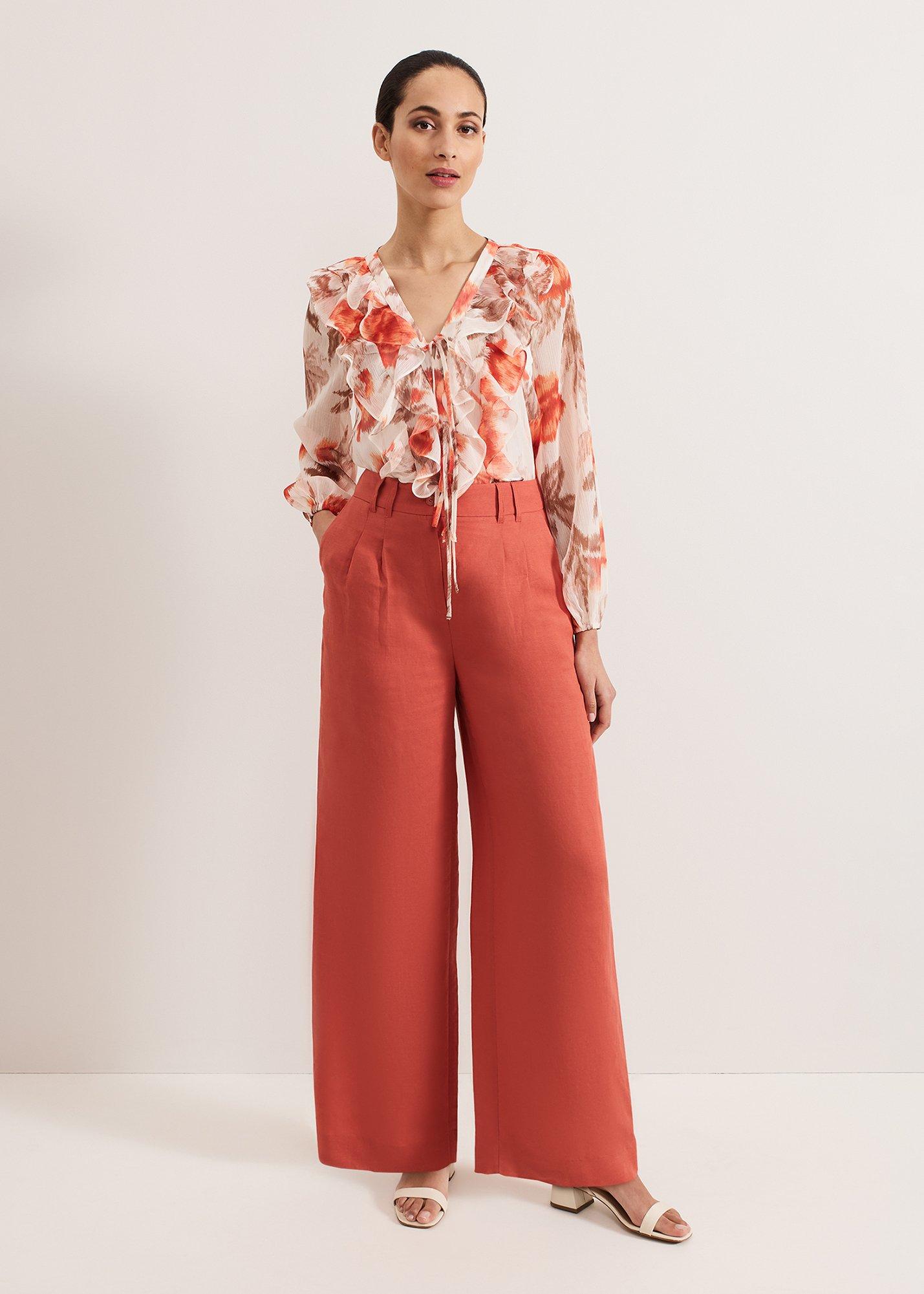 ${product-id}-Ivana Printed Blouse-Orange-${view-type}