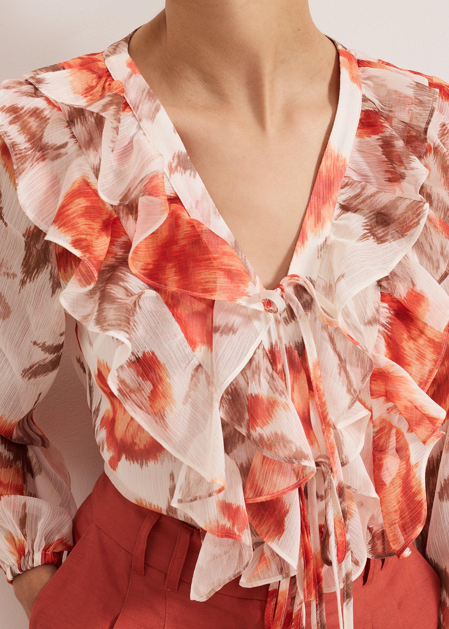 ${product-id}-Ivana Printed Blouse-Orange-${view-type}