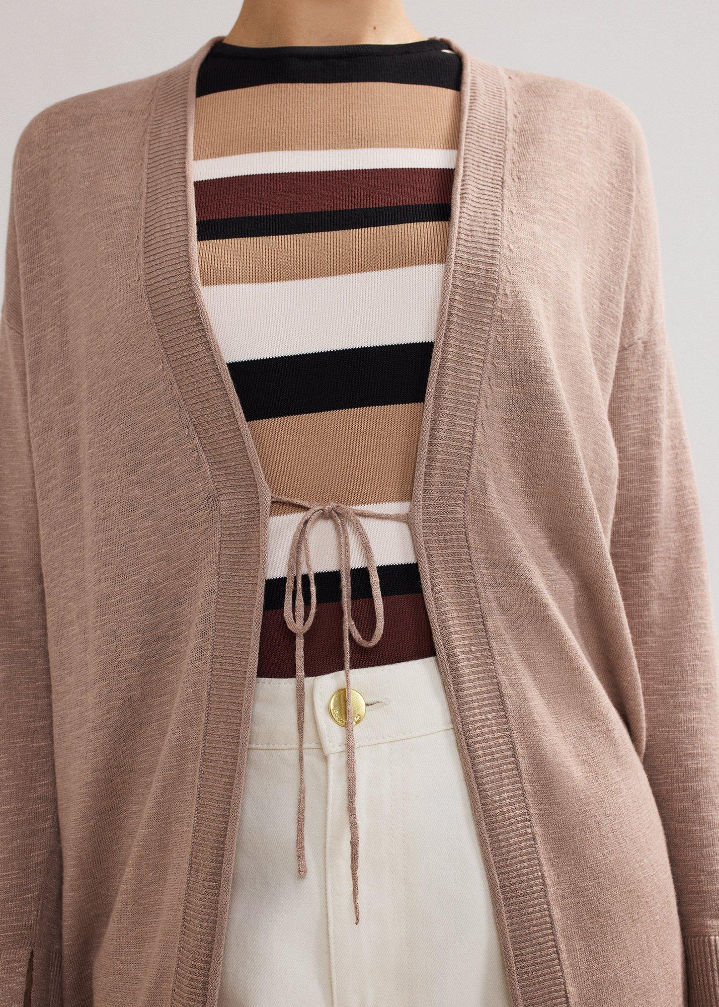 ${product-id}-Tasha Linen Cardigan-Brown-${view-type}