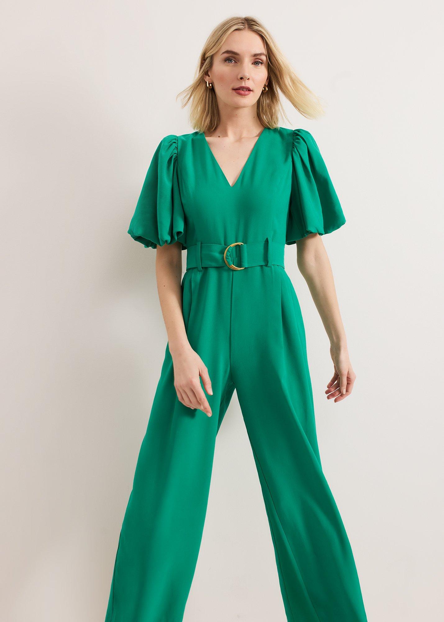 ${product-id}-Margot Puff Jumpsuit-Green-${view-type}