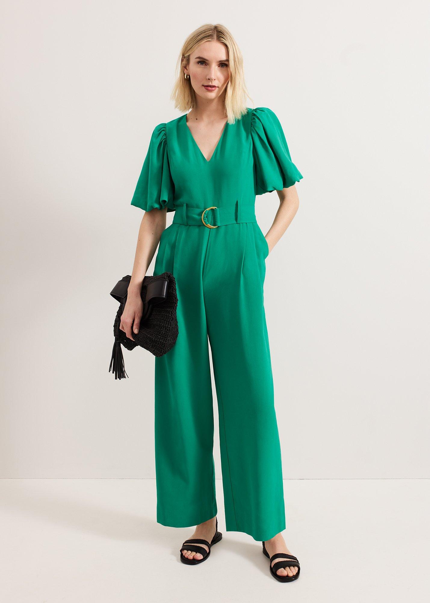 ${product-id}-Margot Puff Jumpsuit-Green-${view-type}