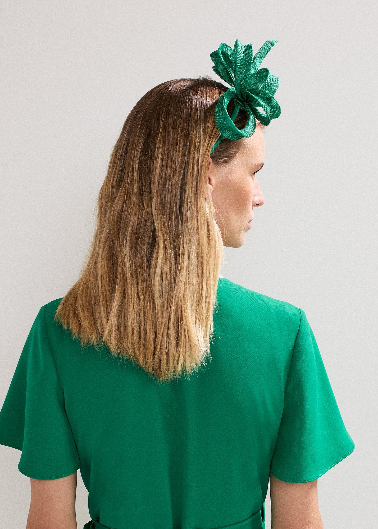 ${product-id}-Pleat Bow Headband-Green-${view-type}