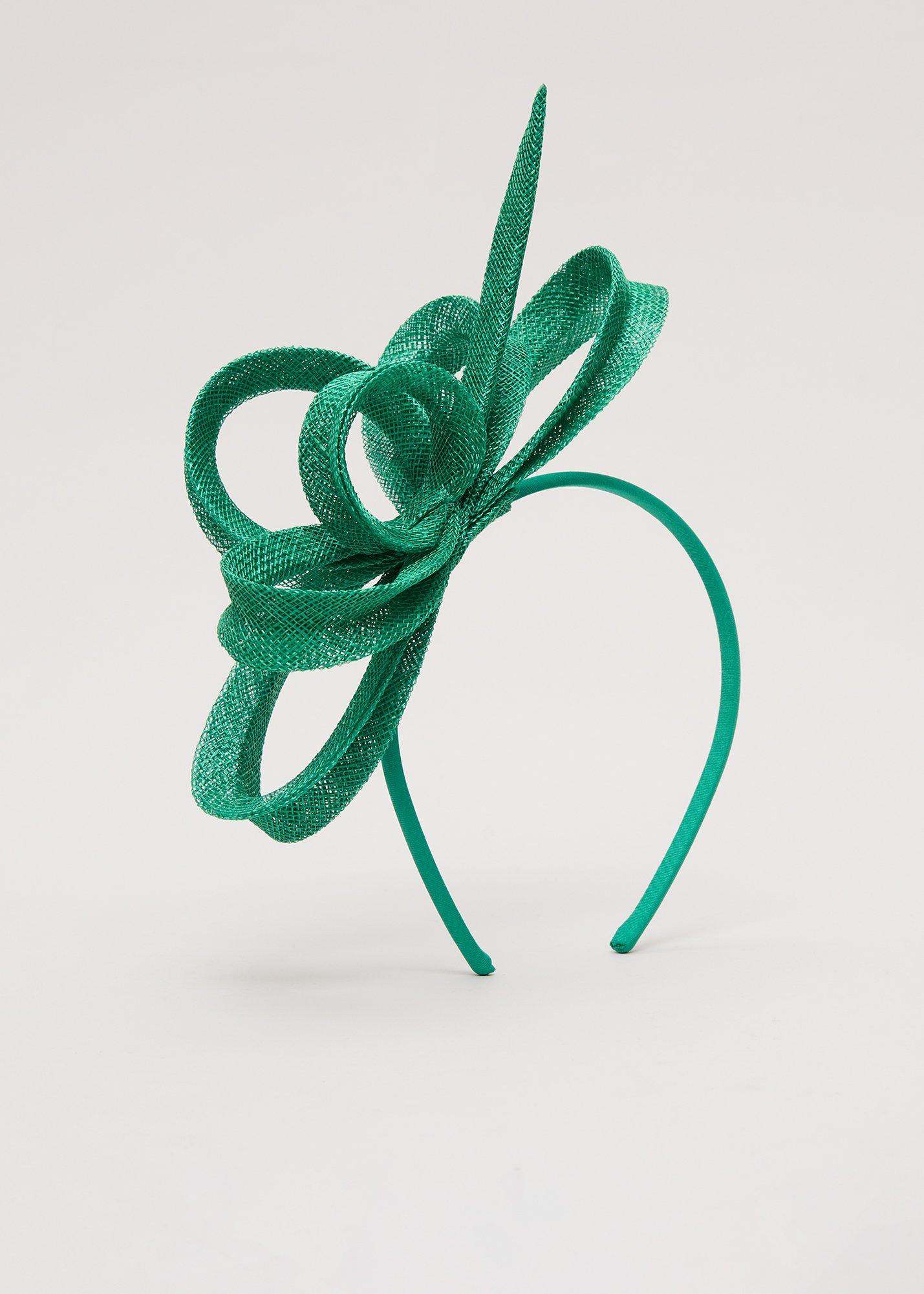 ${product-id}-Pleat Bow Headband-Green-${view-type}