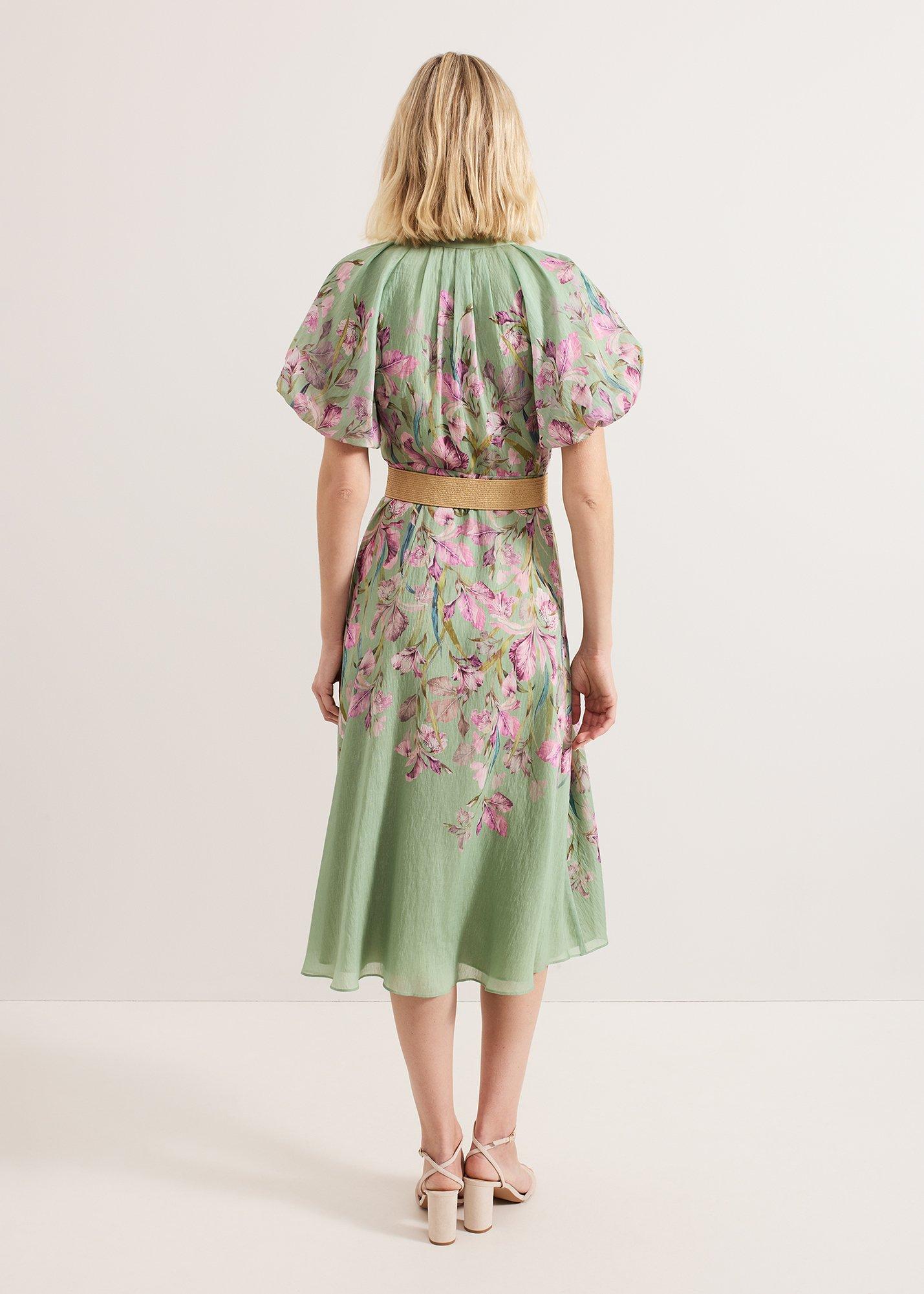 ${product-id}-Amalie Floral Dress-Green-${view-type}