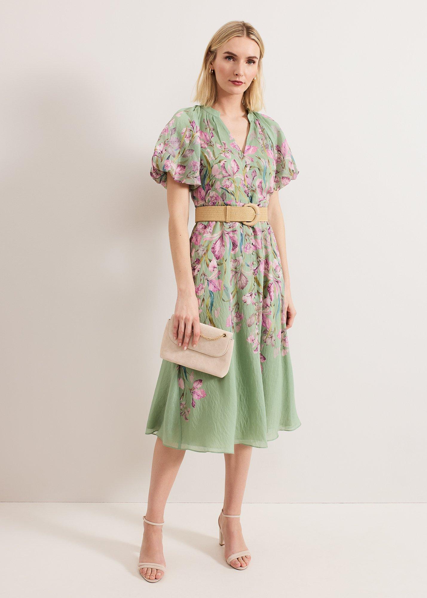 ${product-id}-Amalie Floral Dress-Green-${view-type}
