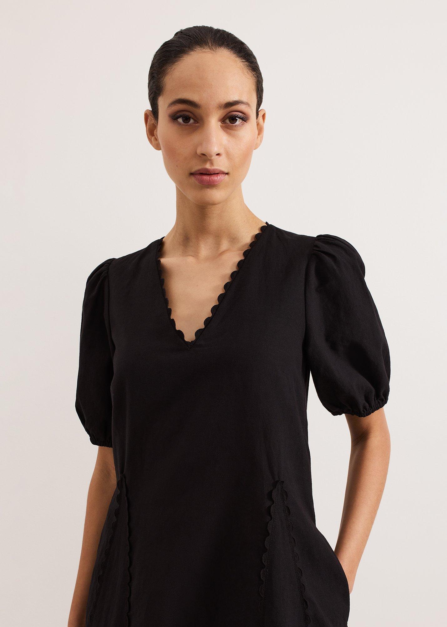 ${product-id}-Milly Linen Dress-Black-${view-type}