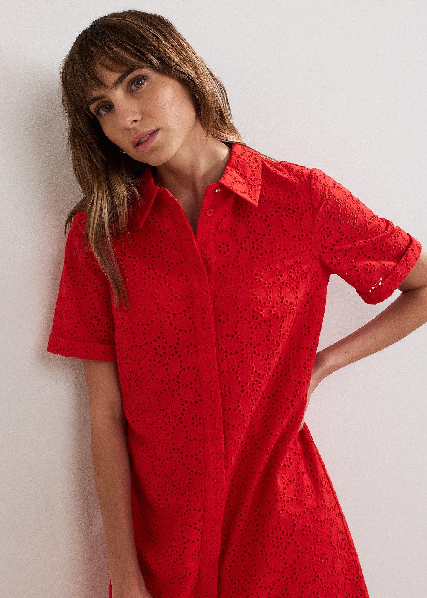 ${product-id}-Nicky Shirt Dress-Red-${view-type}