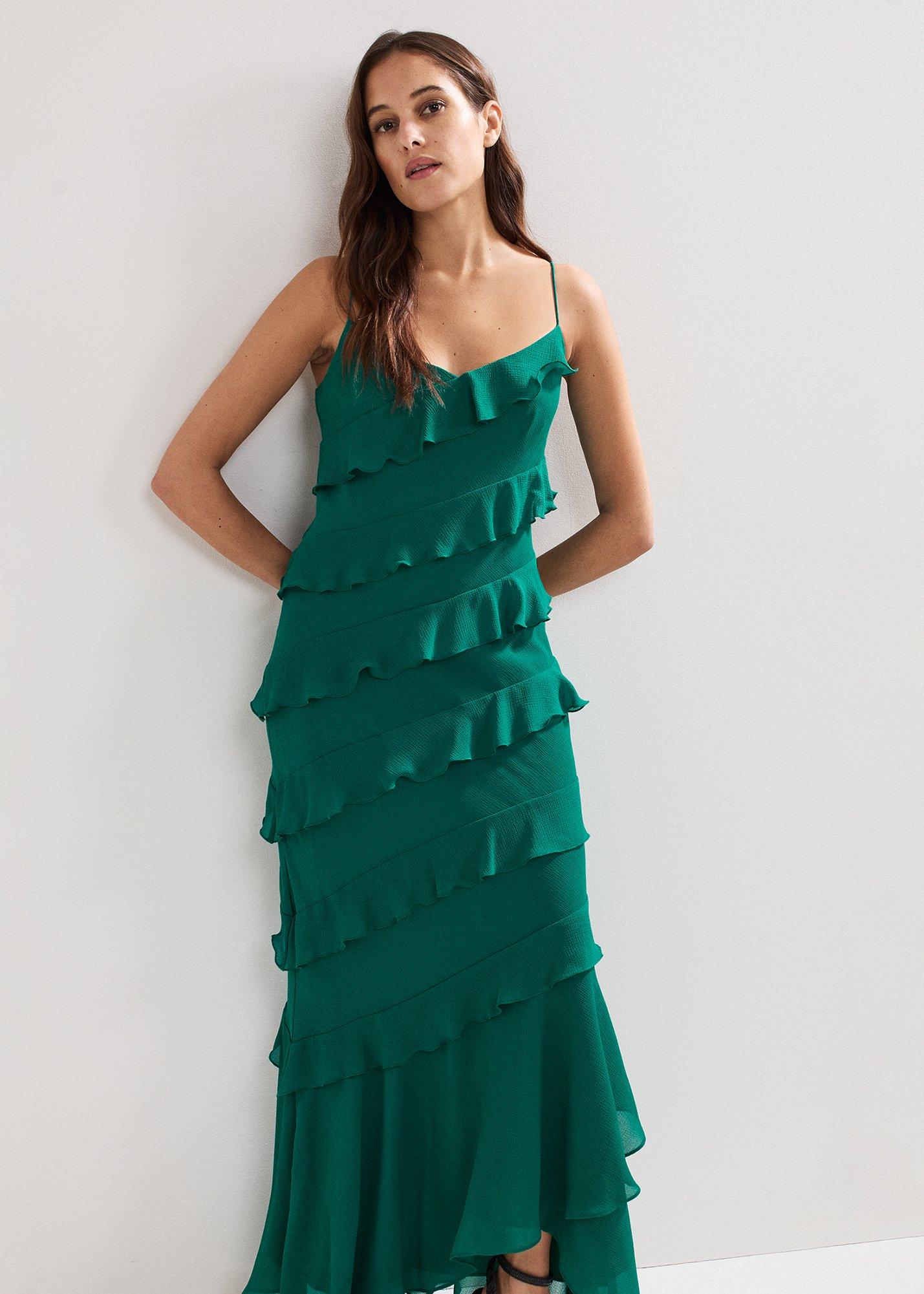 ${product-id}-Keegan Ruffle Dress-Green-${view-type}