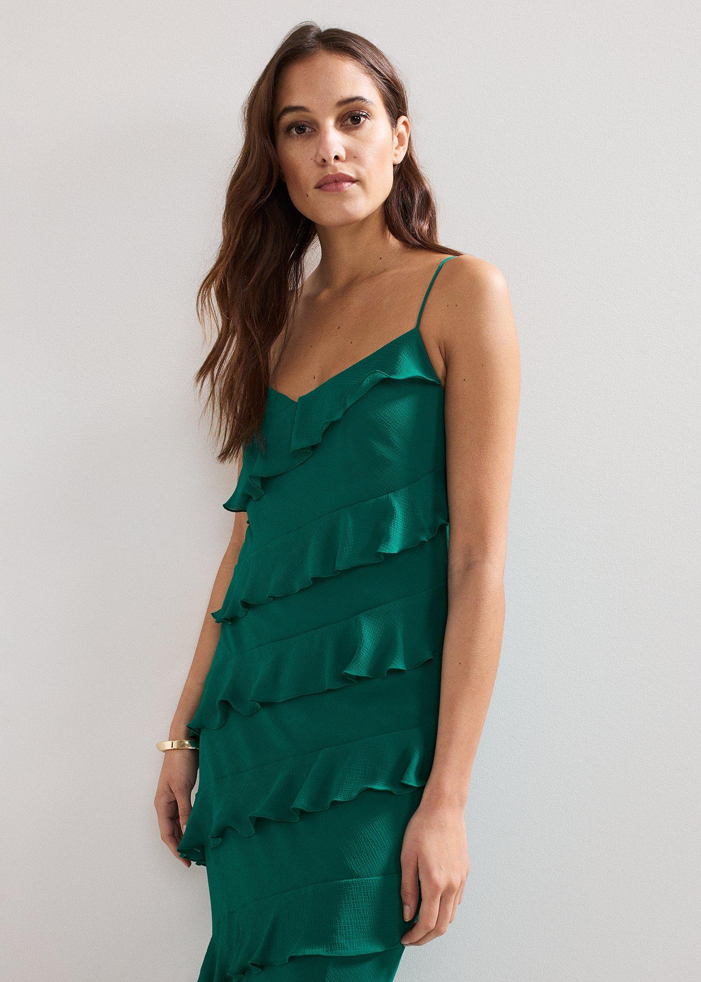 ${product-id}-Keegan Ruffle Dress-Green-${view-type}