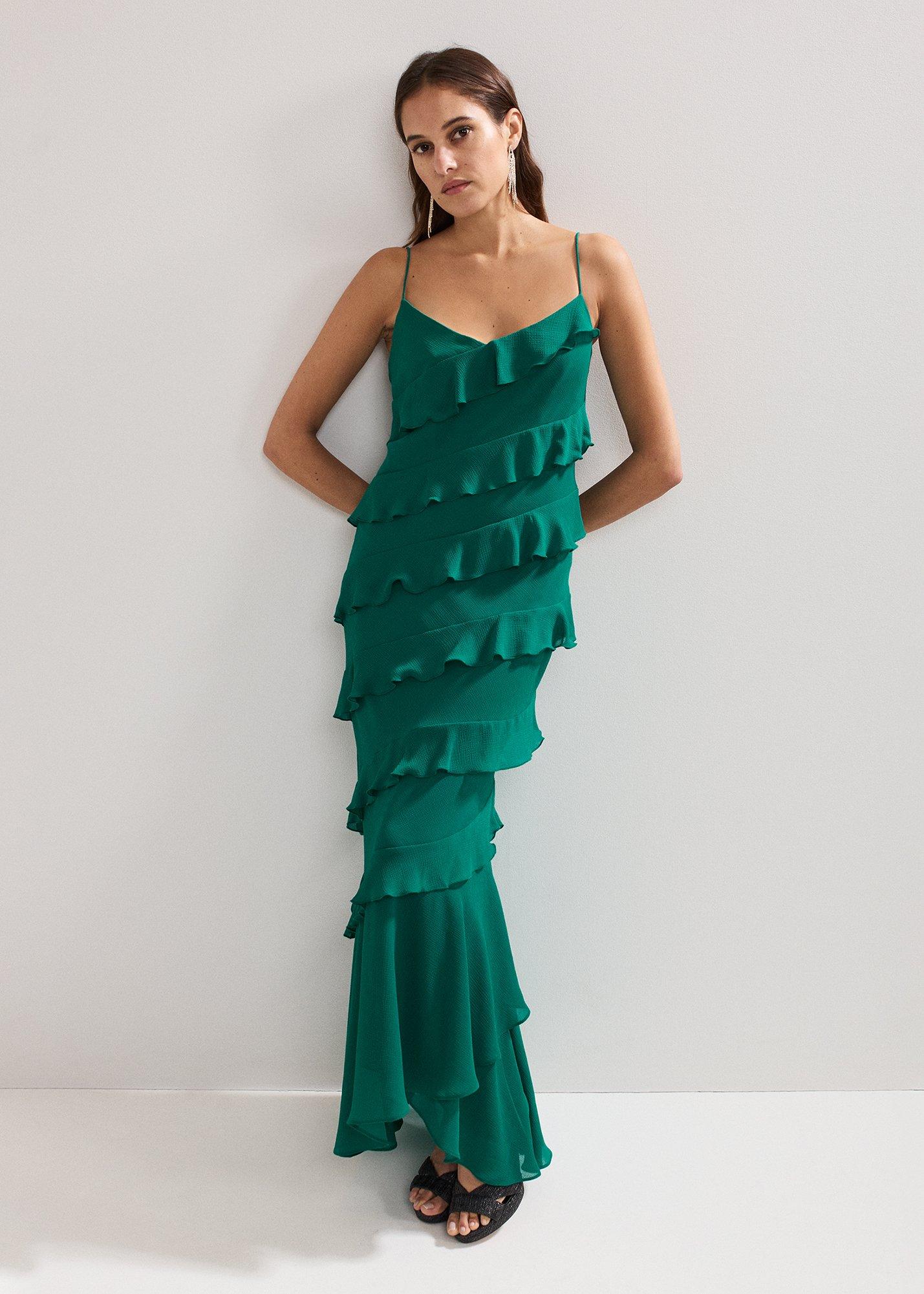 Keegan Ruffle Strappy Maxi Dress