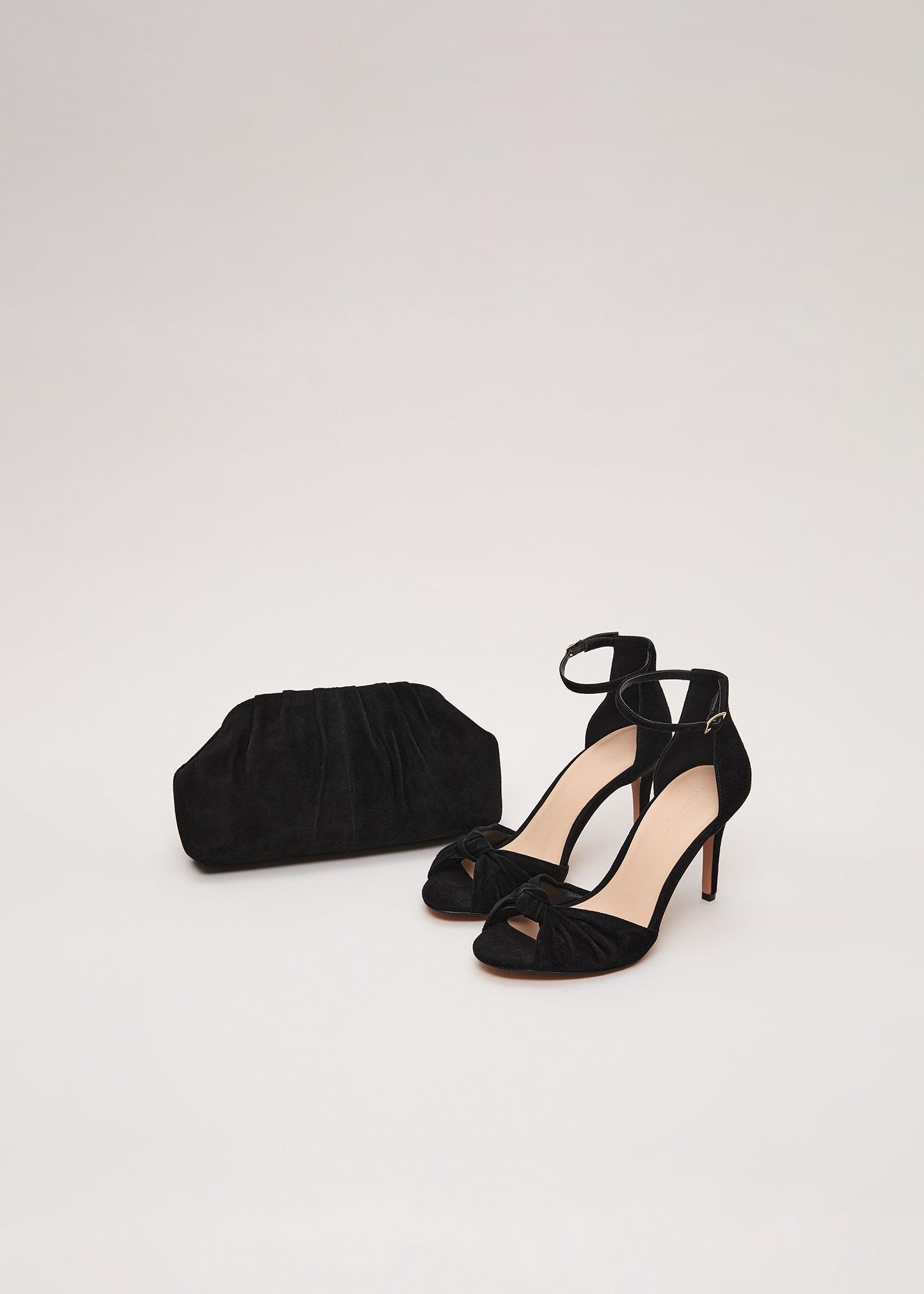 ${product-id}- Suede Clutch Bag-Black-${view-type}