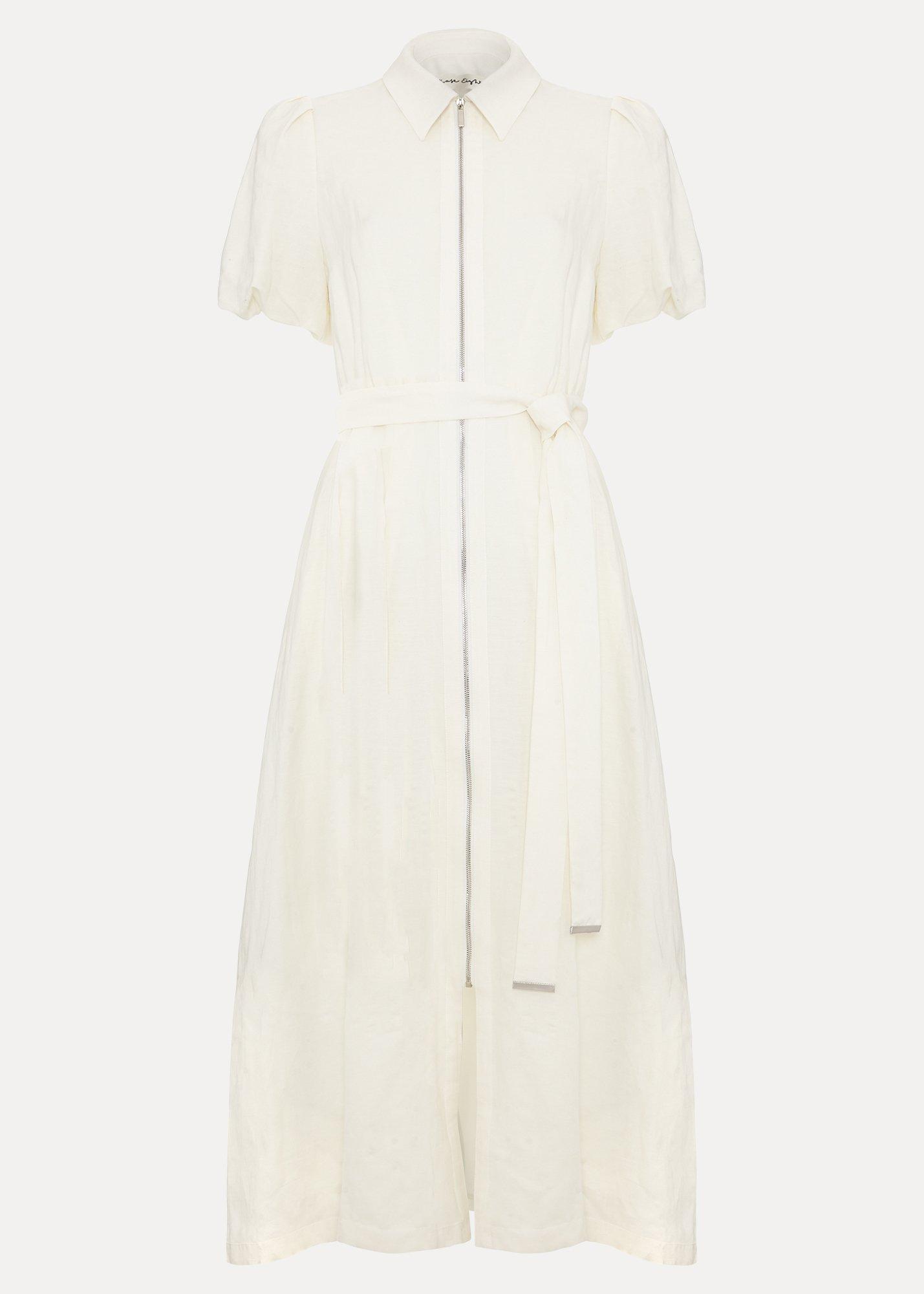 ${product-id}-Carlotta Linen Dress-White-${view-type}