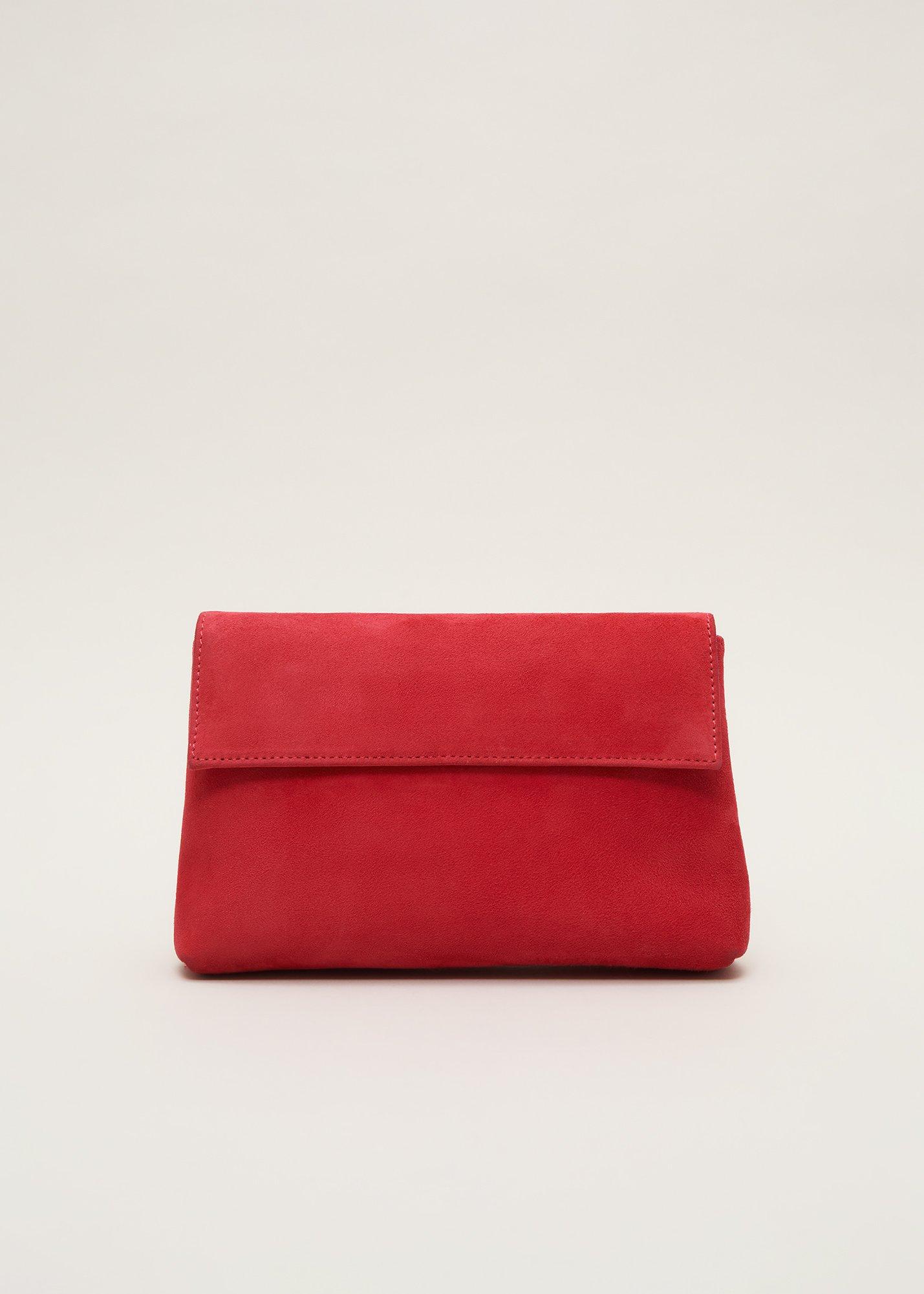 Suede Clutch Bag