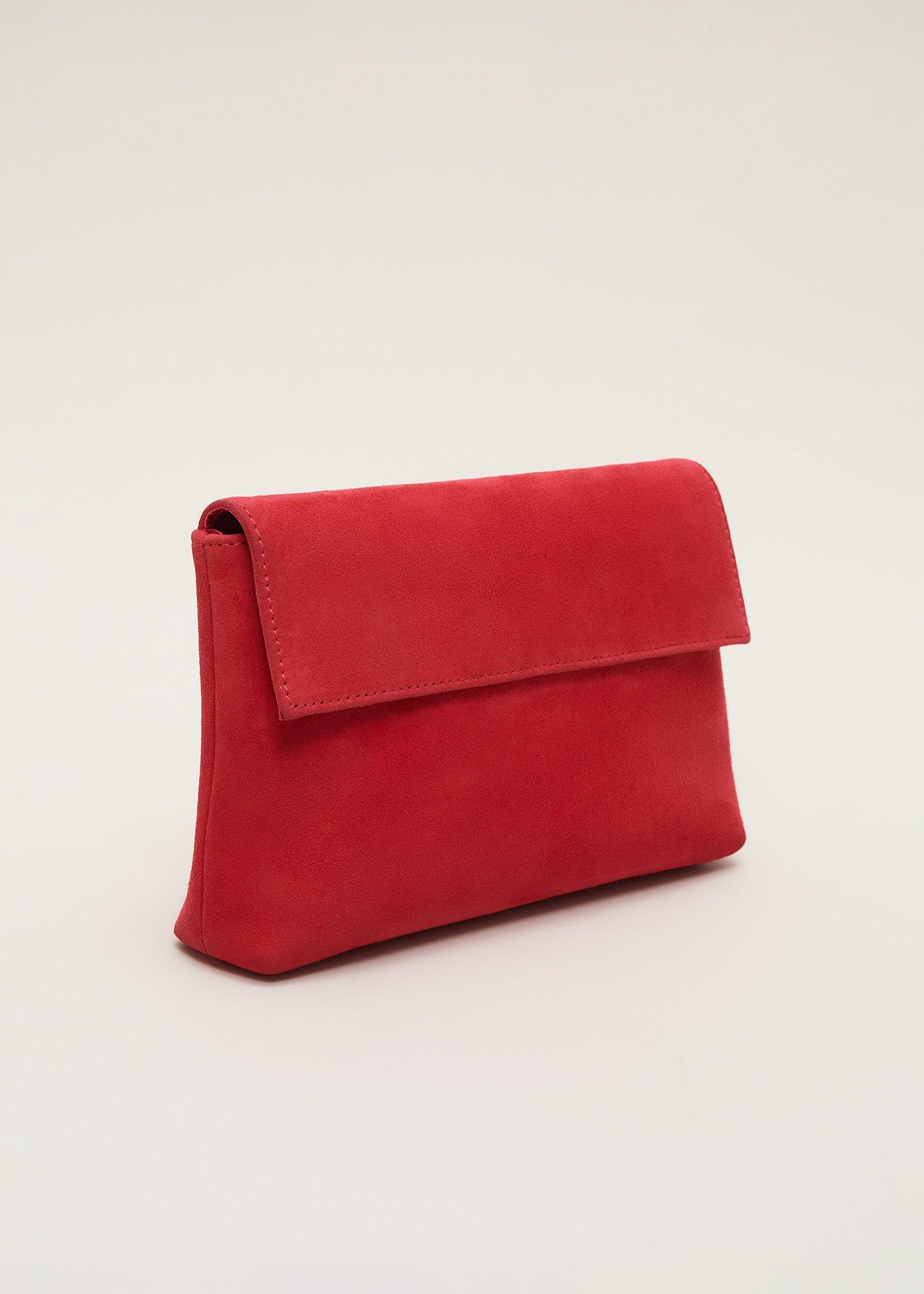 Suede Clutch Bag
