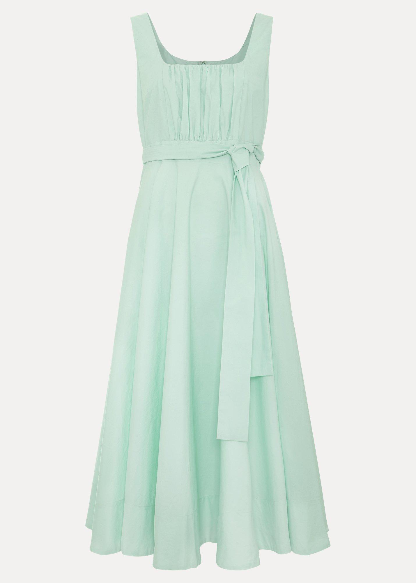 Petite Melinda Cotton Poplin Tie Midi Dress