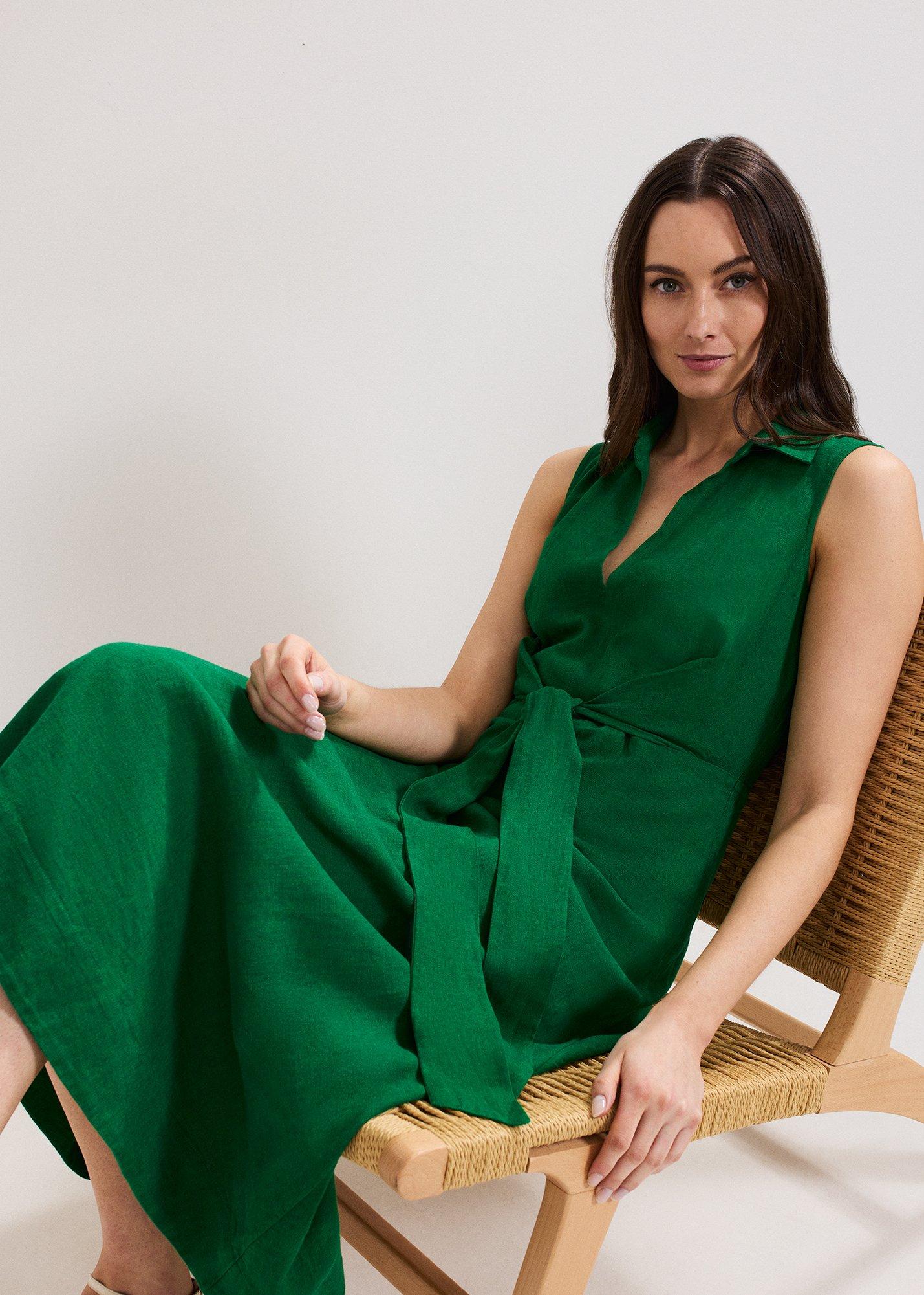 ${product-id}-Becky Tie Dress-Green-${view-type}