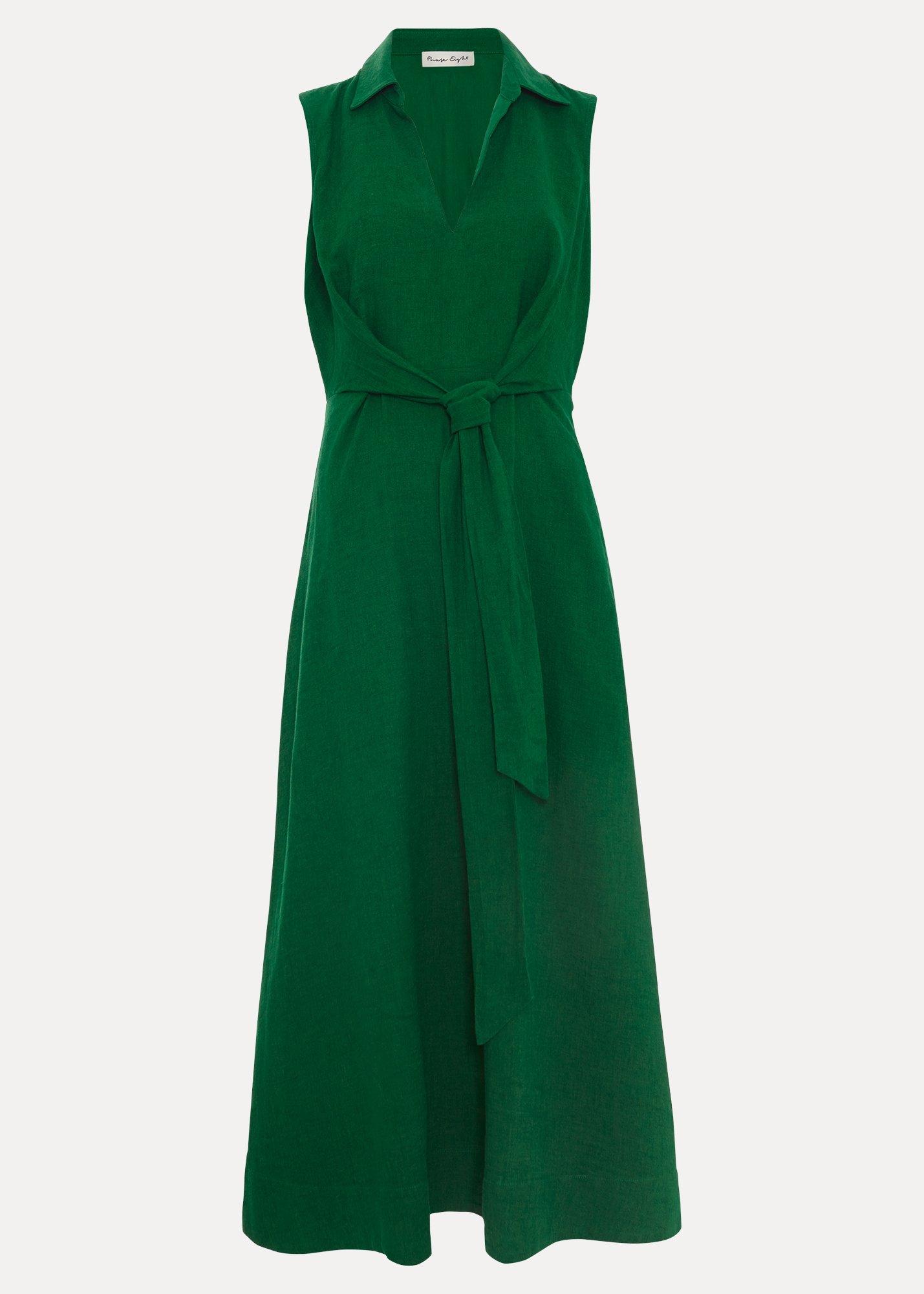 ${product-id}-Becky Tie Dress-Green-${view-type}