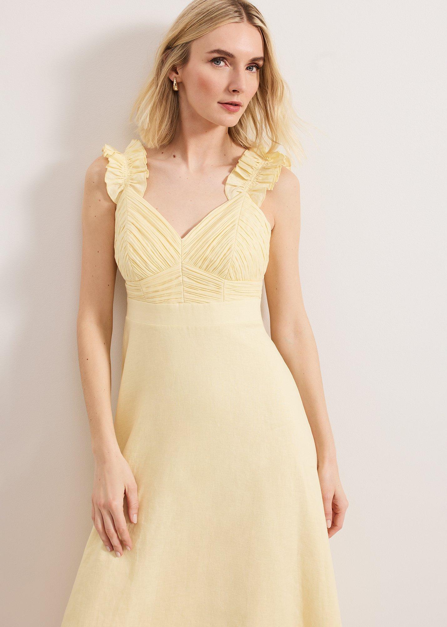 ${product-id}-Hannah Linen Dress-Yellow-${view-type}