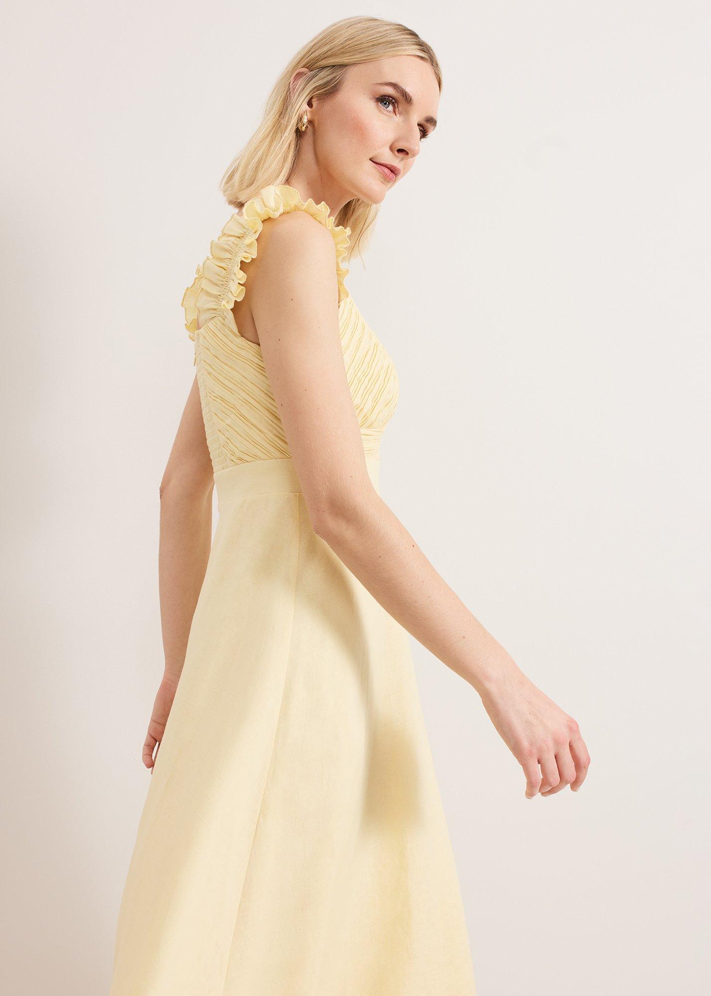 ${product-id}-Hannah Linen Dress-Yellow-${view-type}