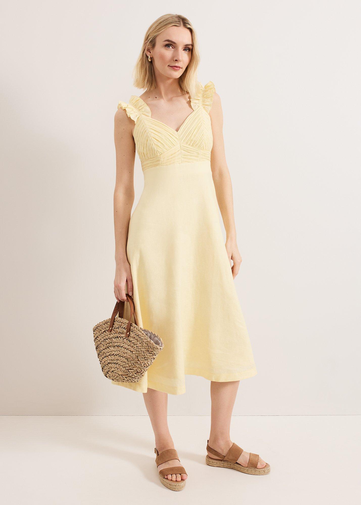 ${product-id}-Hannah Linen Dress-Yellow-${view-type}