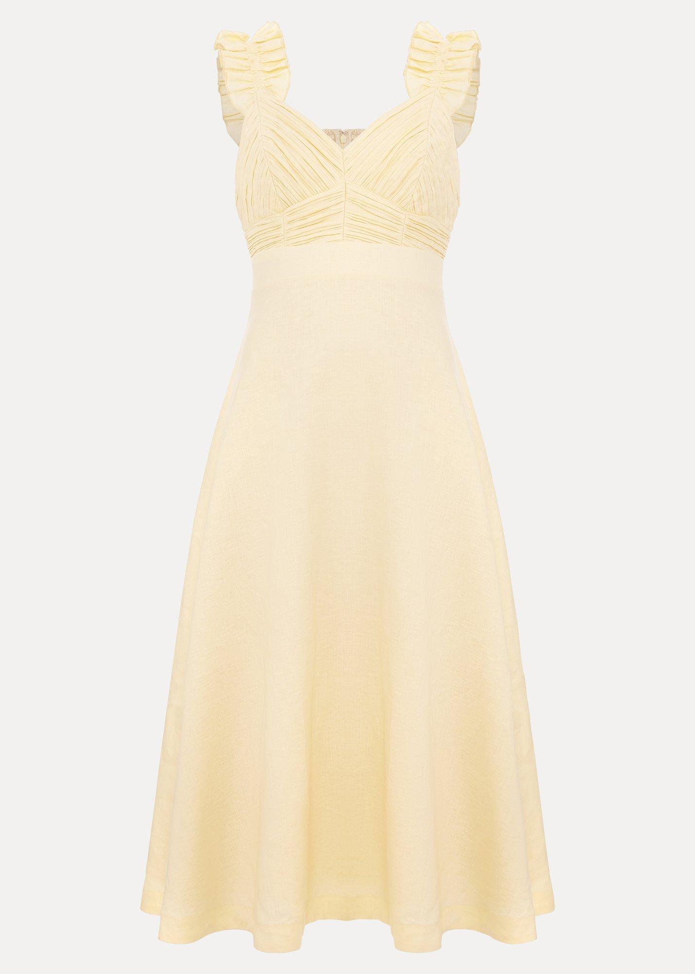 ${product-id}-Hannah Linen Dress-Yellow-${view-type}