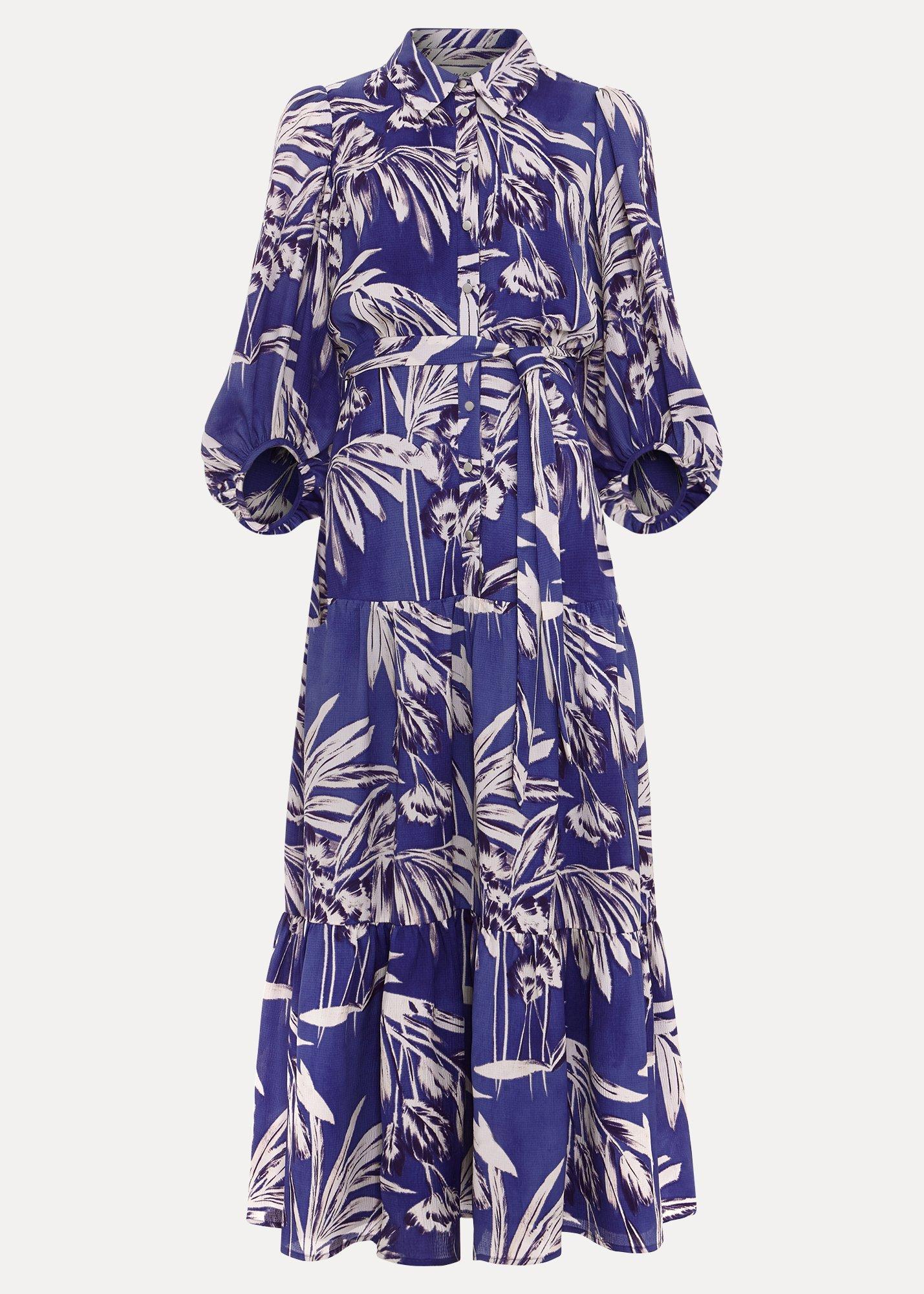 Petite Coralie Print Shirt Midaxi Dress