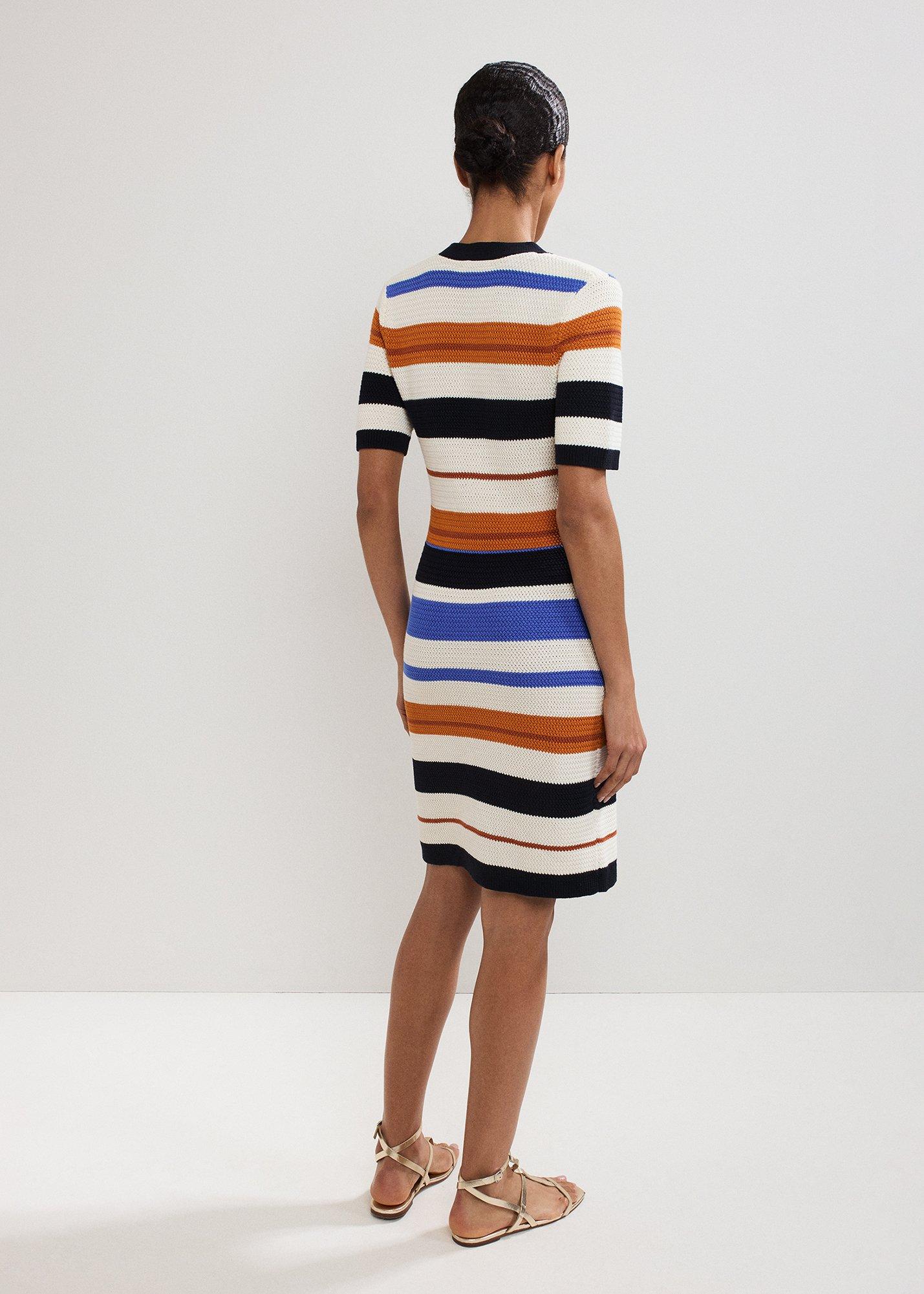 Bridget Stripe Crochet Dress