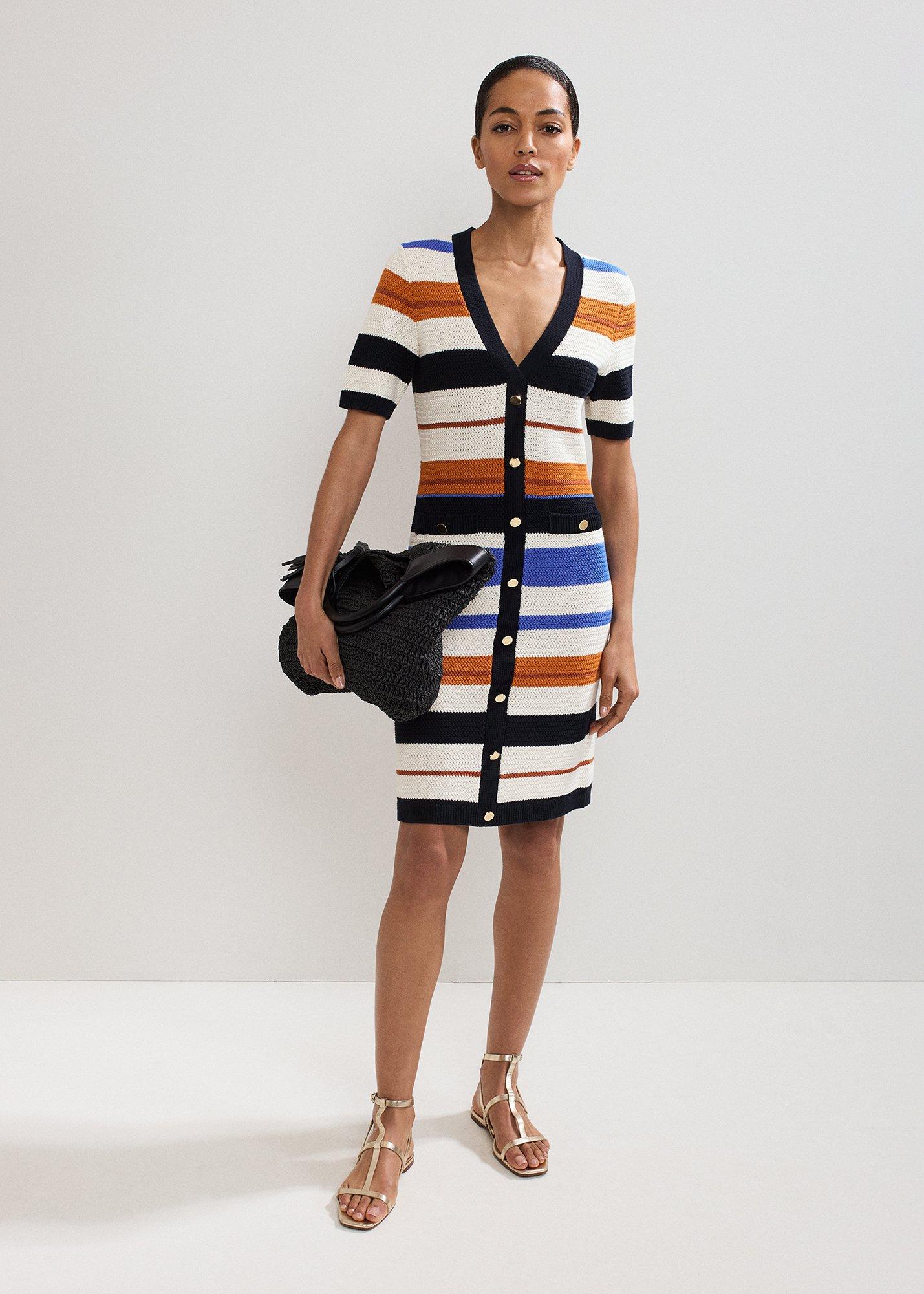 Bridget Stripe Crochet Dress