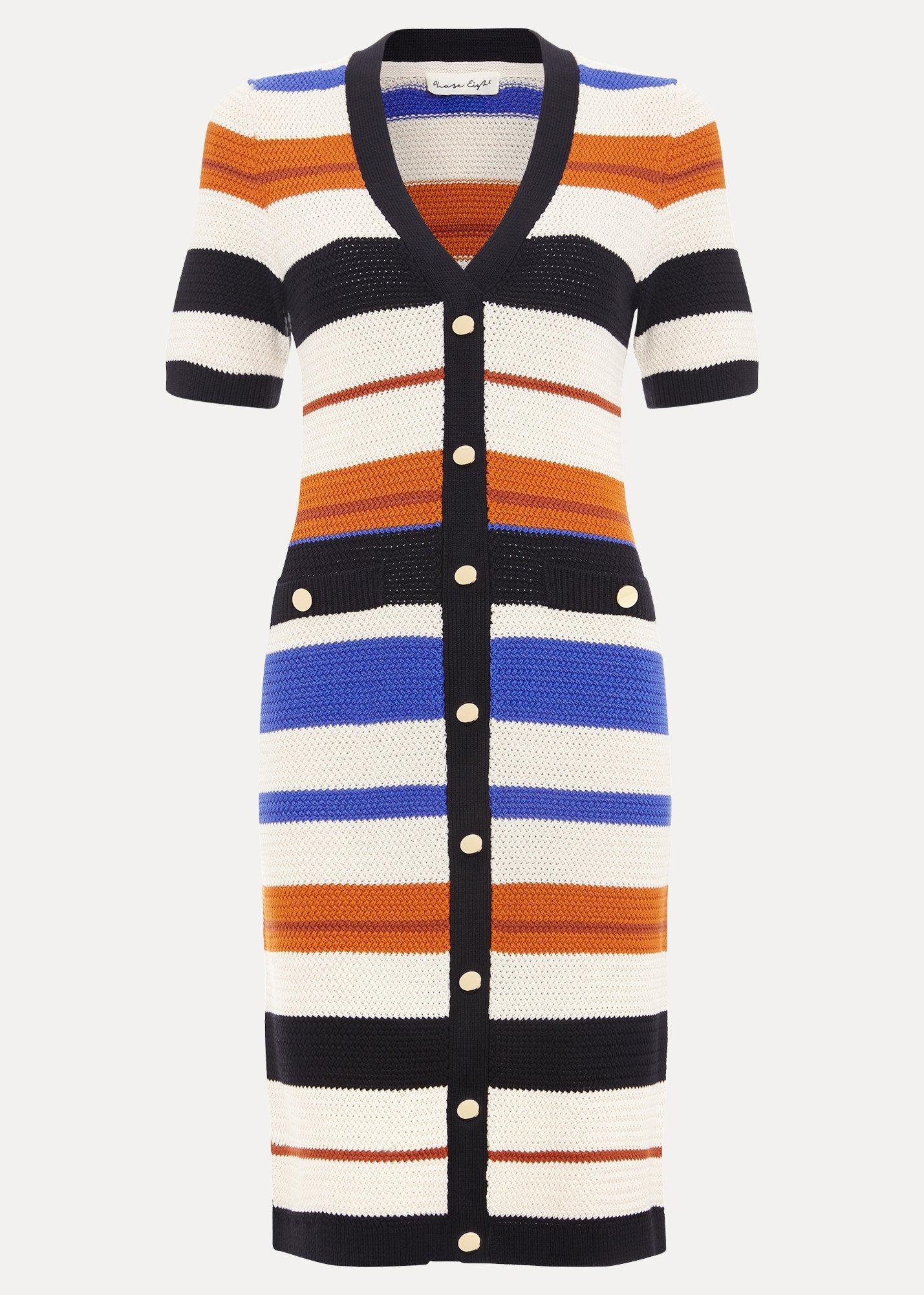 Bridget Stripe Crochet Dress