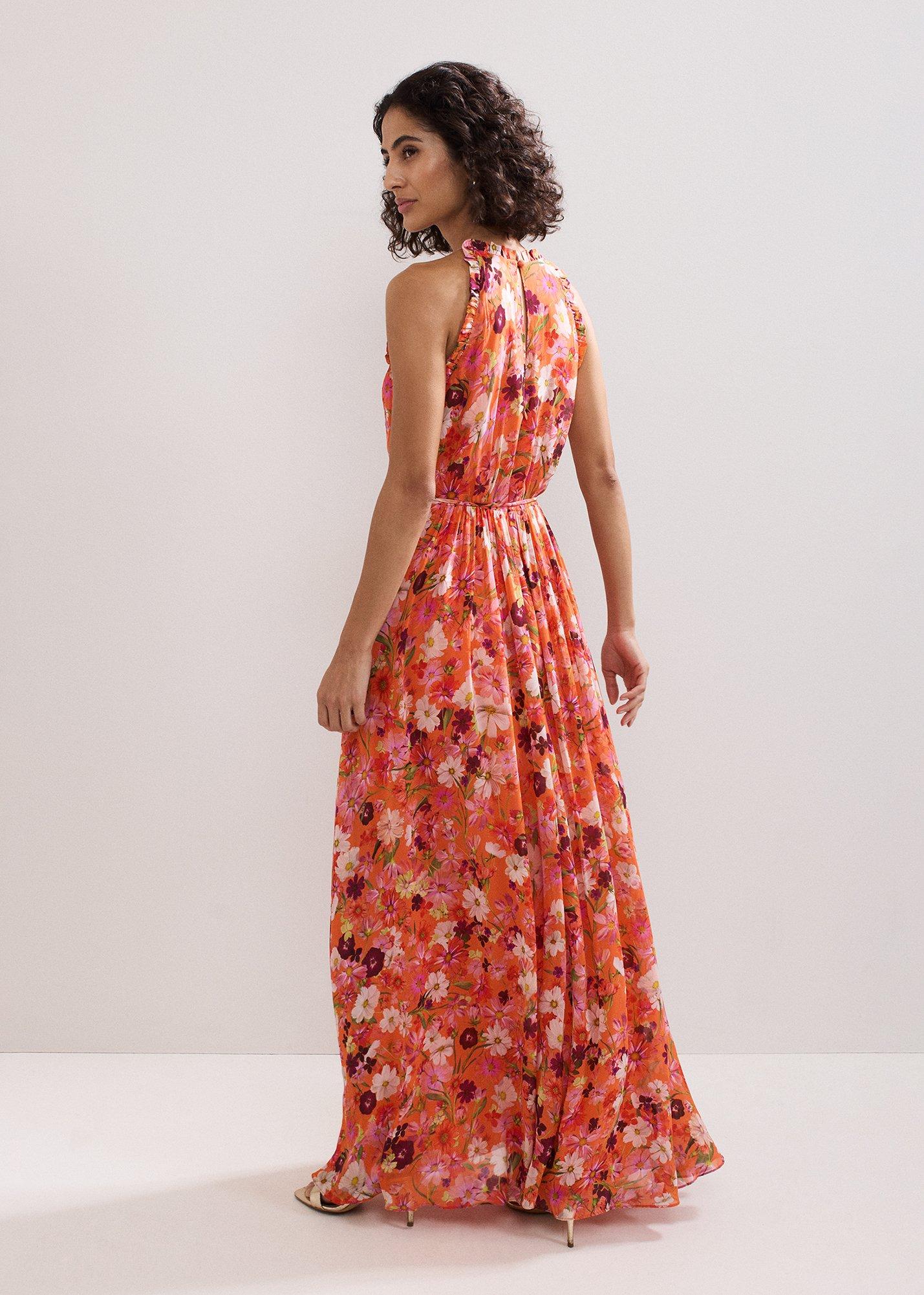 ${product-id}-Zelah Floral Dress-Orange-${view-type}