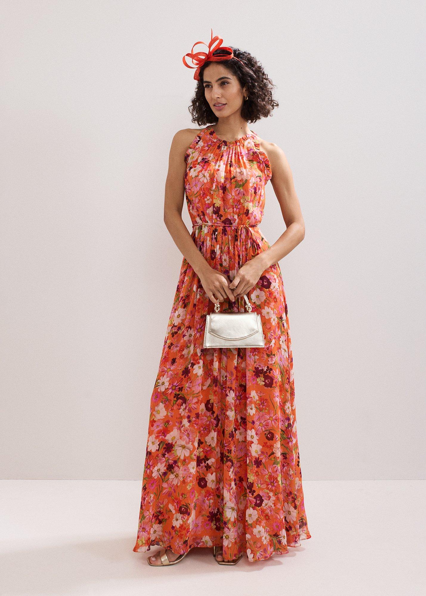 ${product-id}-Zelah Floral Dress-Orange-${view-type}