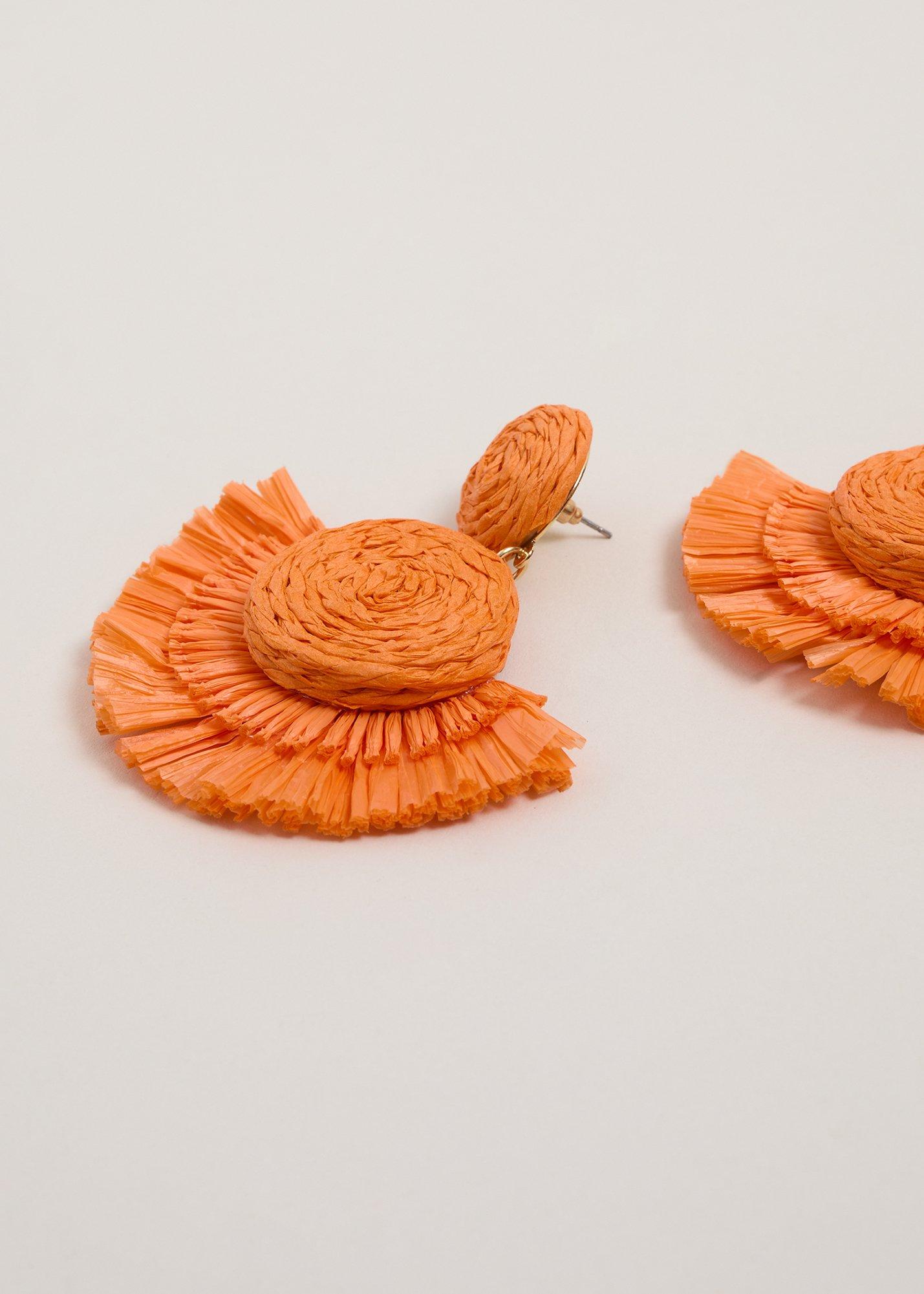 Raffia Fan Earrings