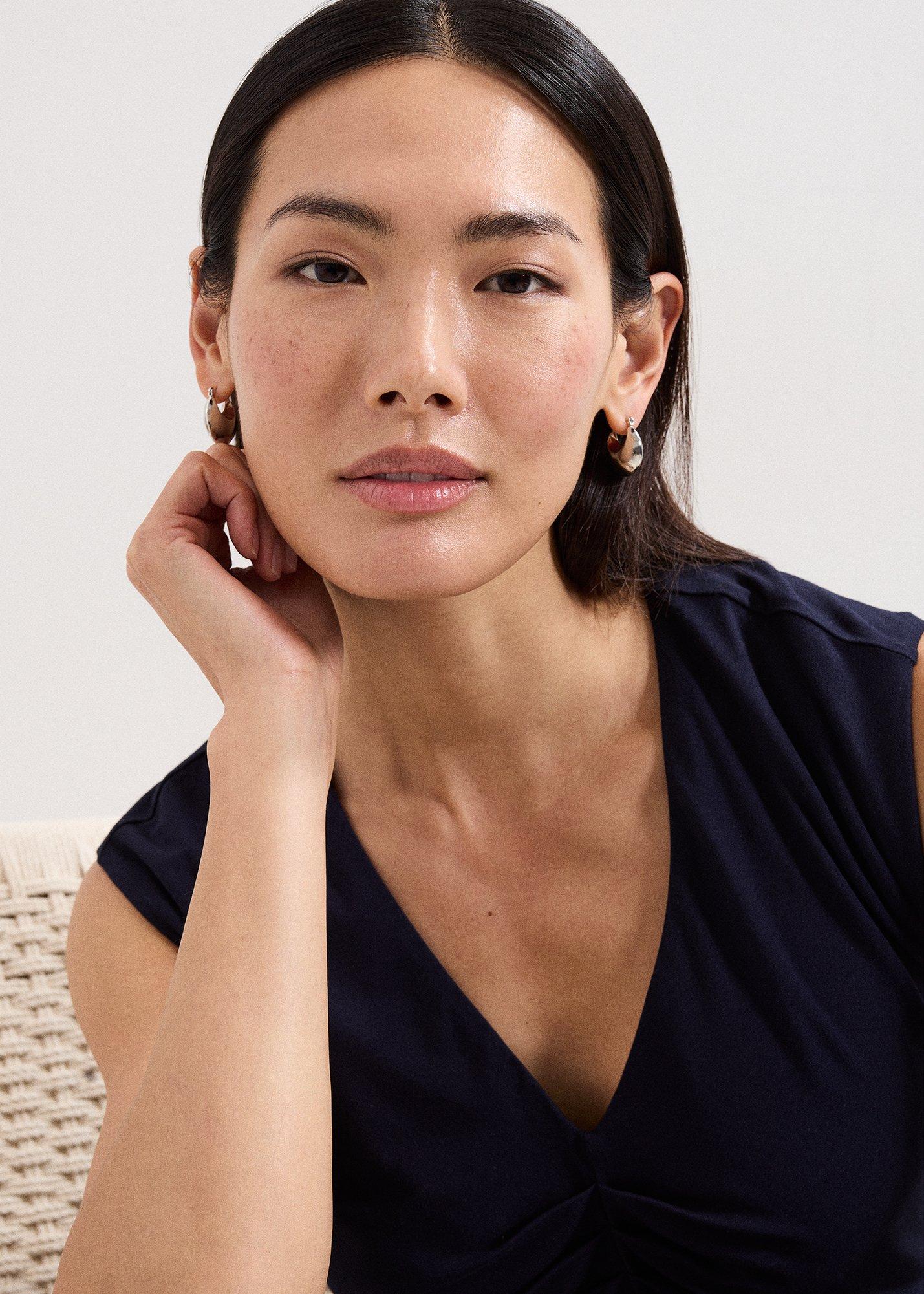 Rounded Drop Earrings