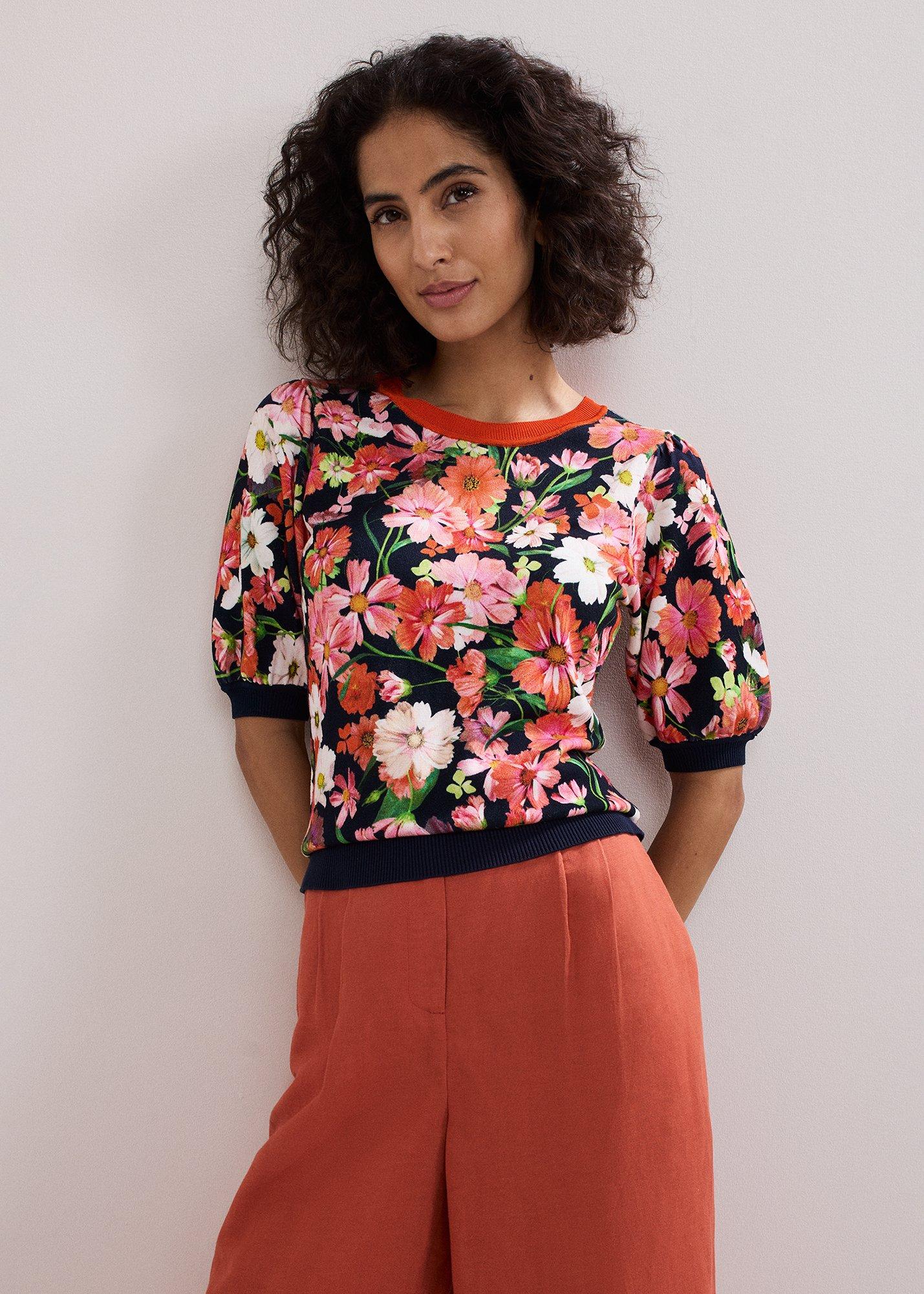Mel Printed Knit Top