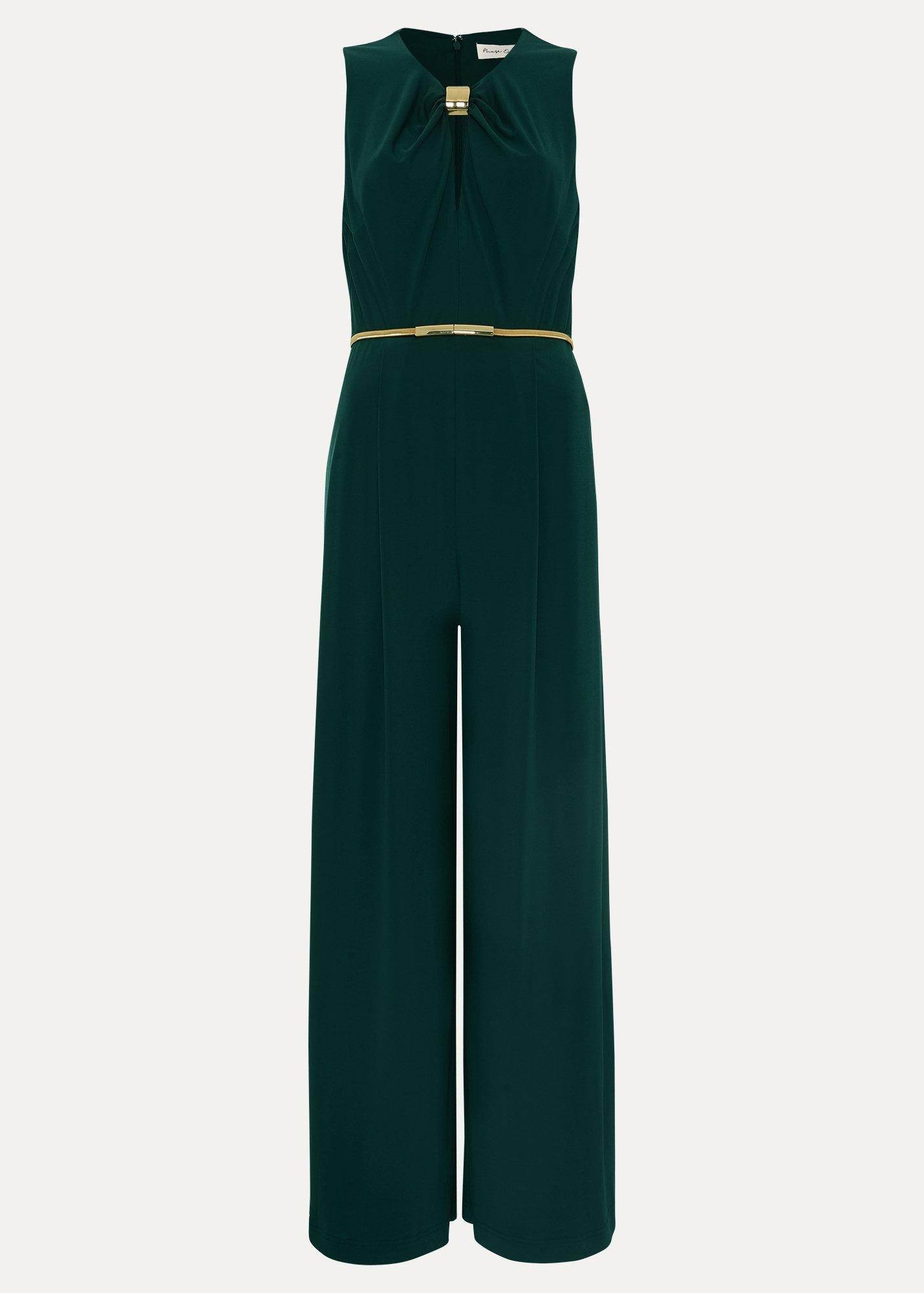 Petite Alinda Jersey Gold Trim Jumpsuit