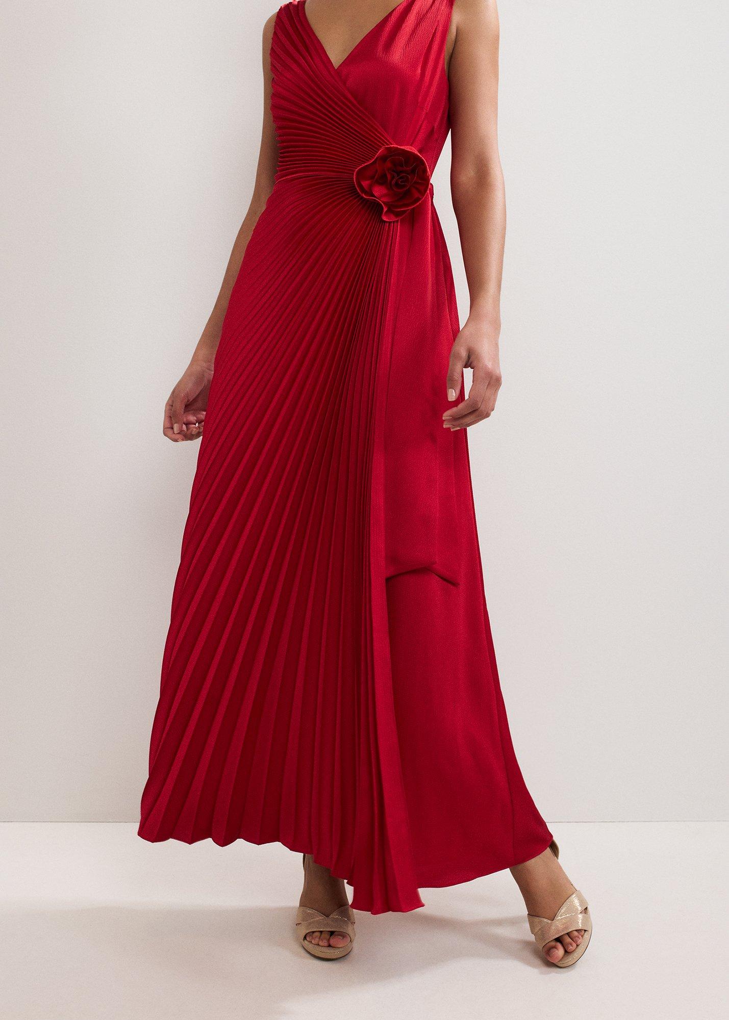 ${product-id}-Emlyn Pleated Dress-Red-${view-type}