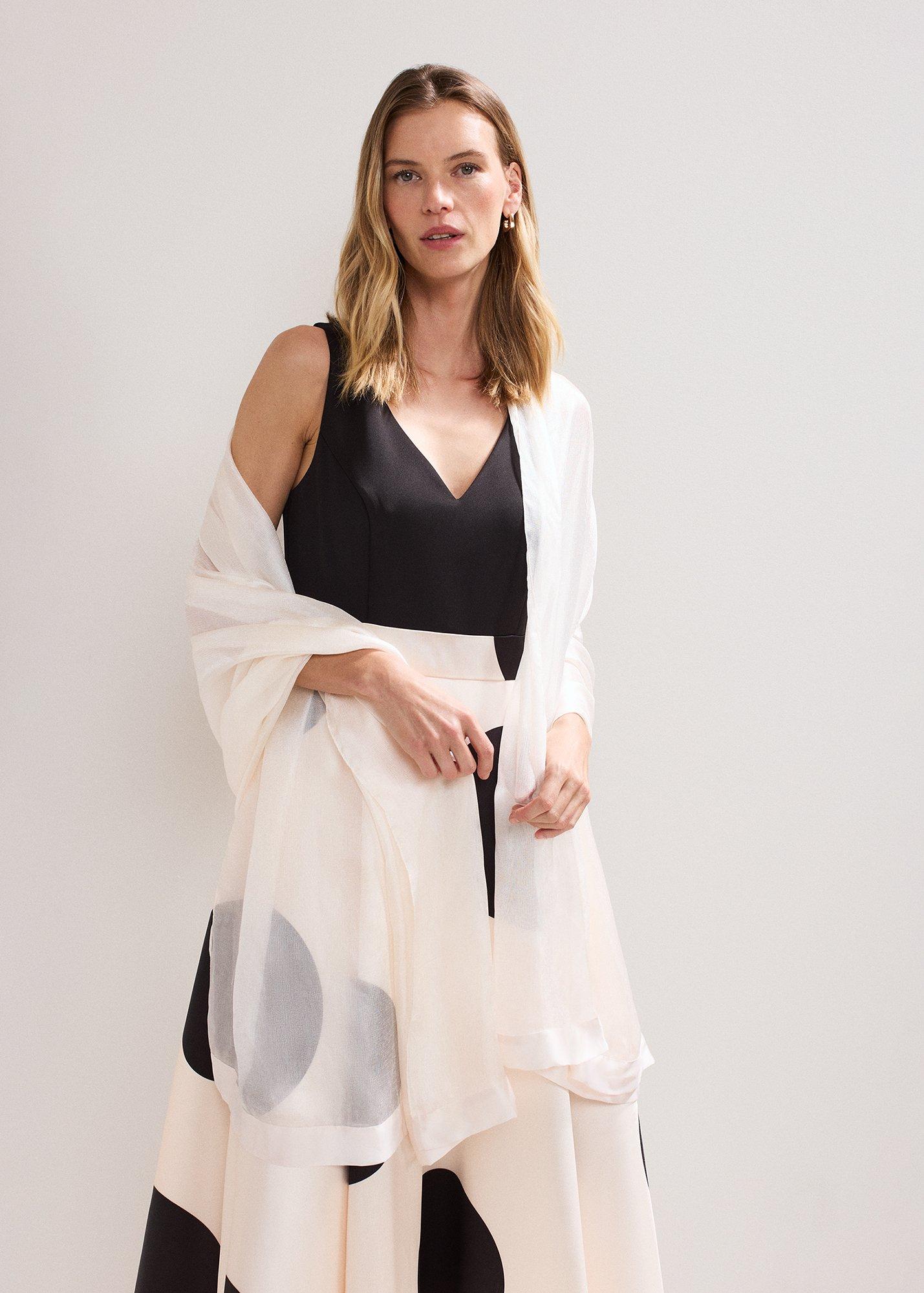 Satin Trim Scarf