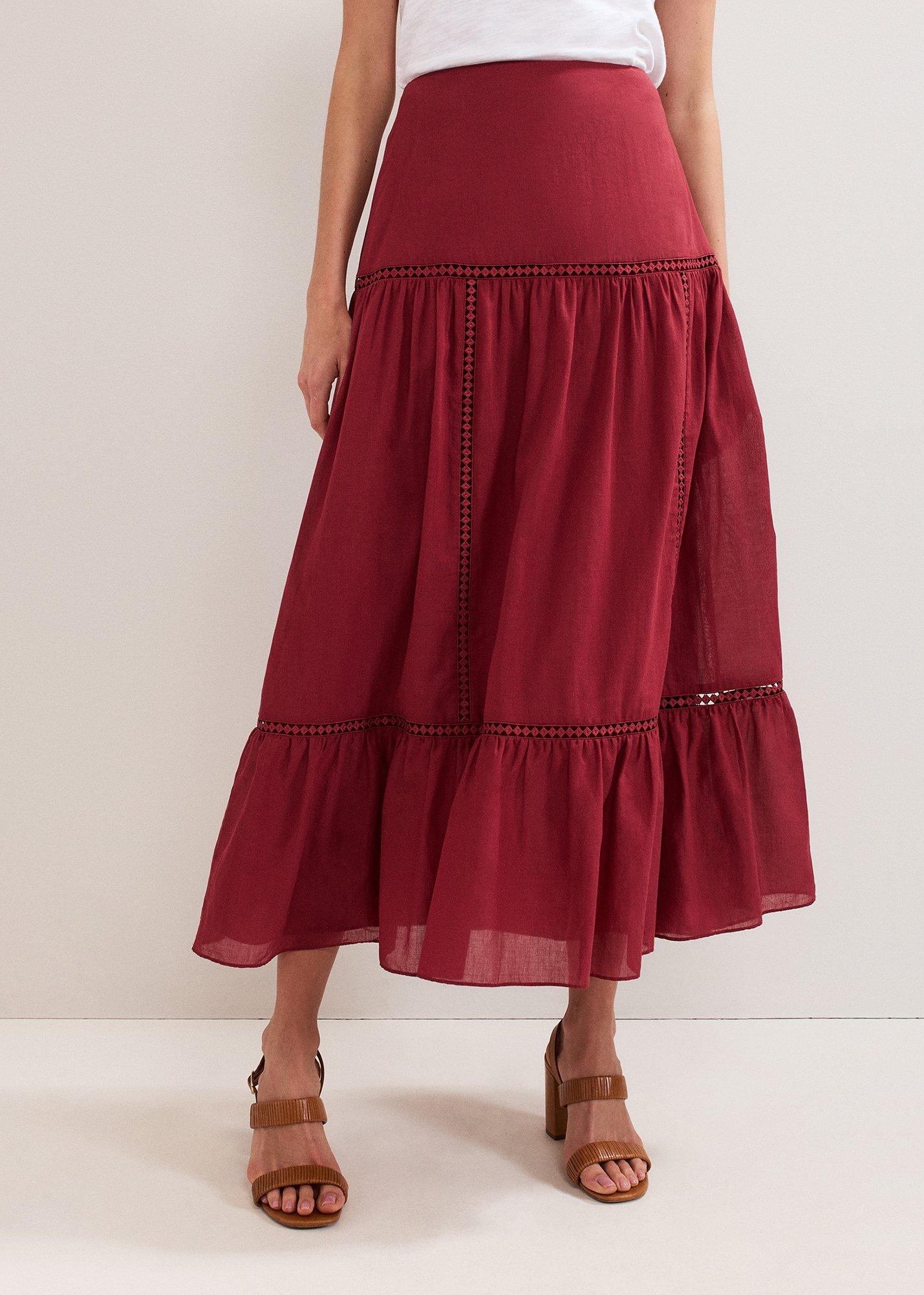 ${product-id}-Kyla Trim Maxi Skirt-Burgundy-${view-type}