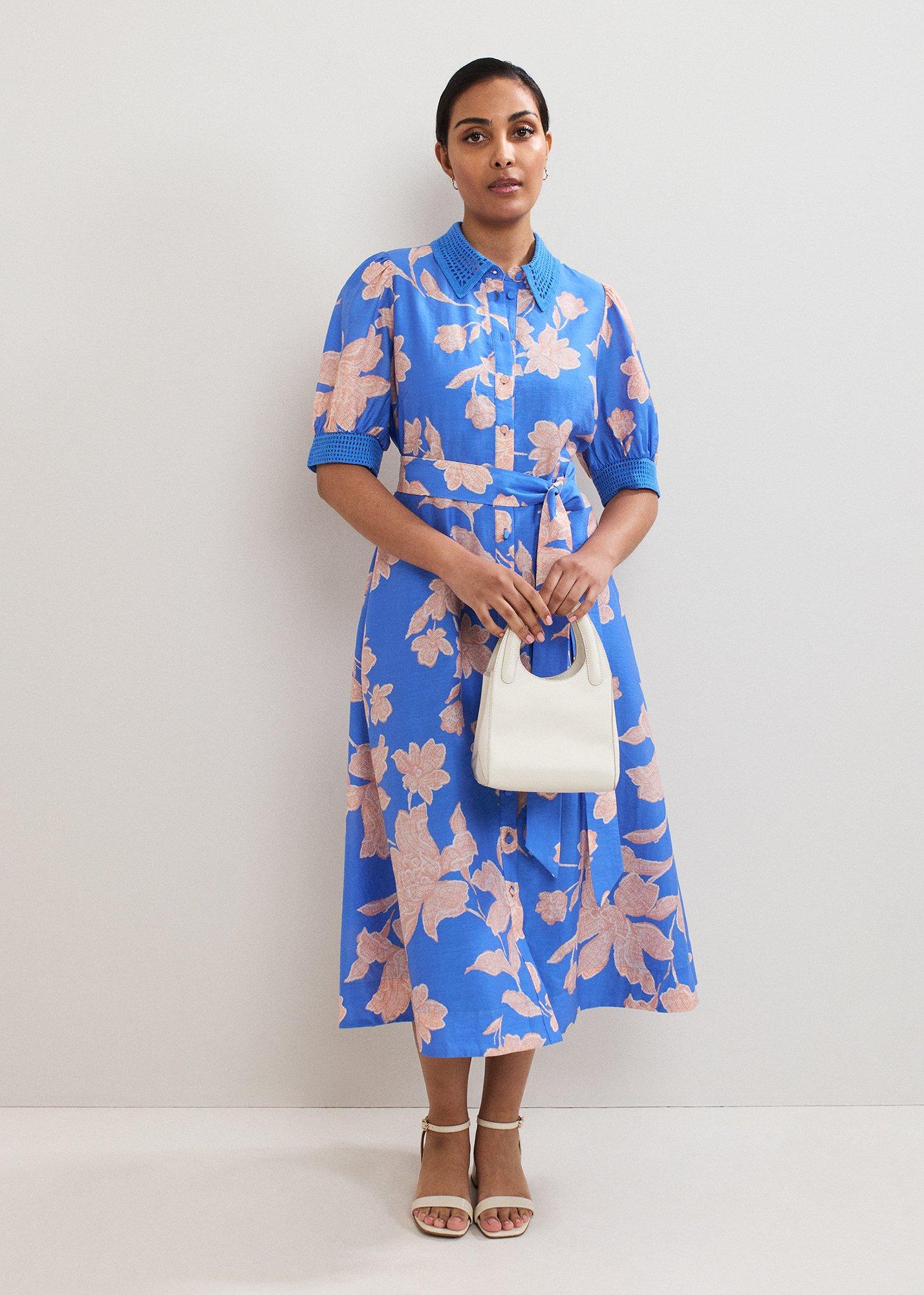 Petite Delphine Floral Shirt Dress
