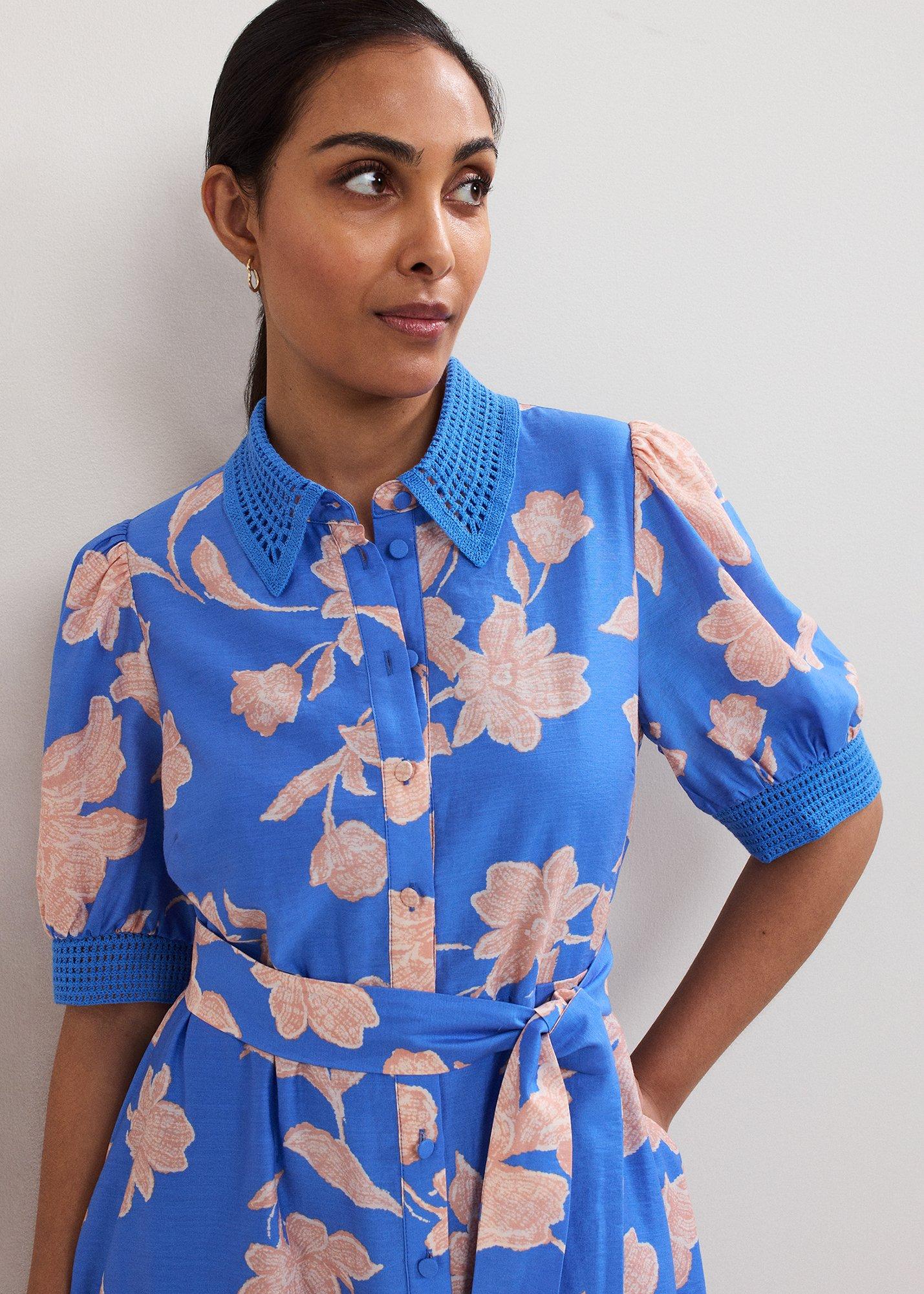 Petite Delphine Floral Shirt Dress