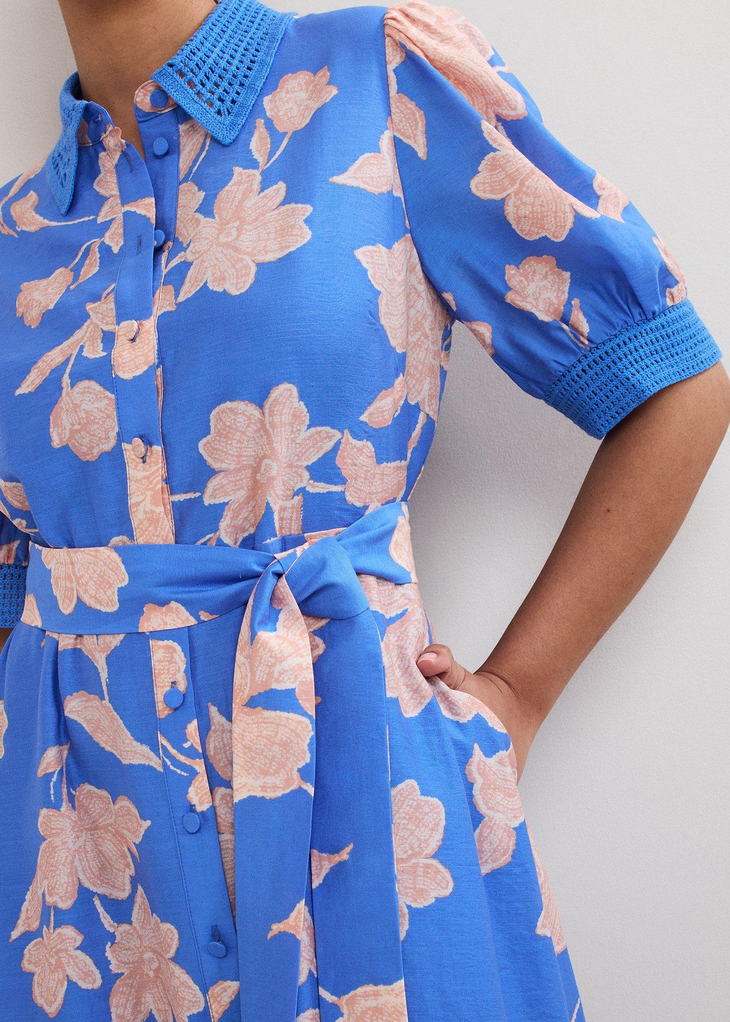 Petite Delphine Floral Shirt Dress
