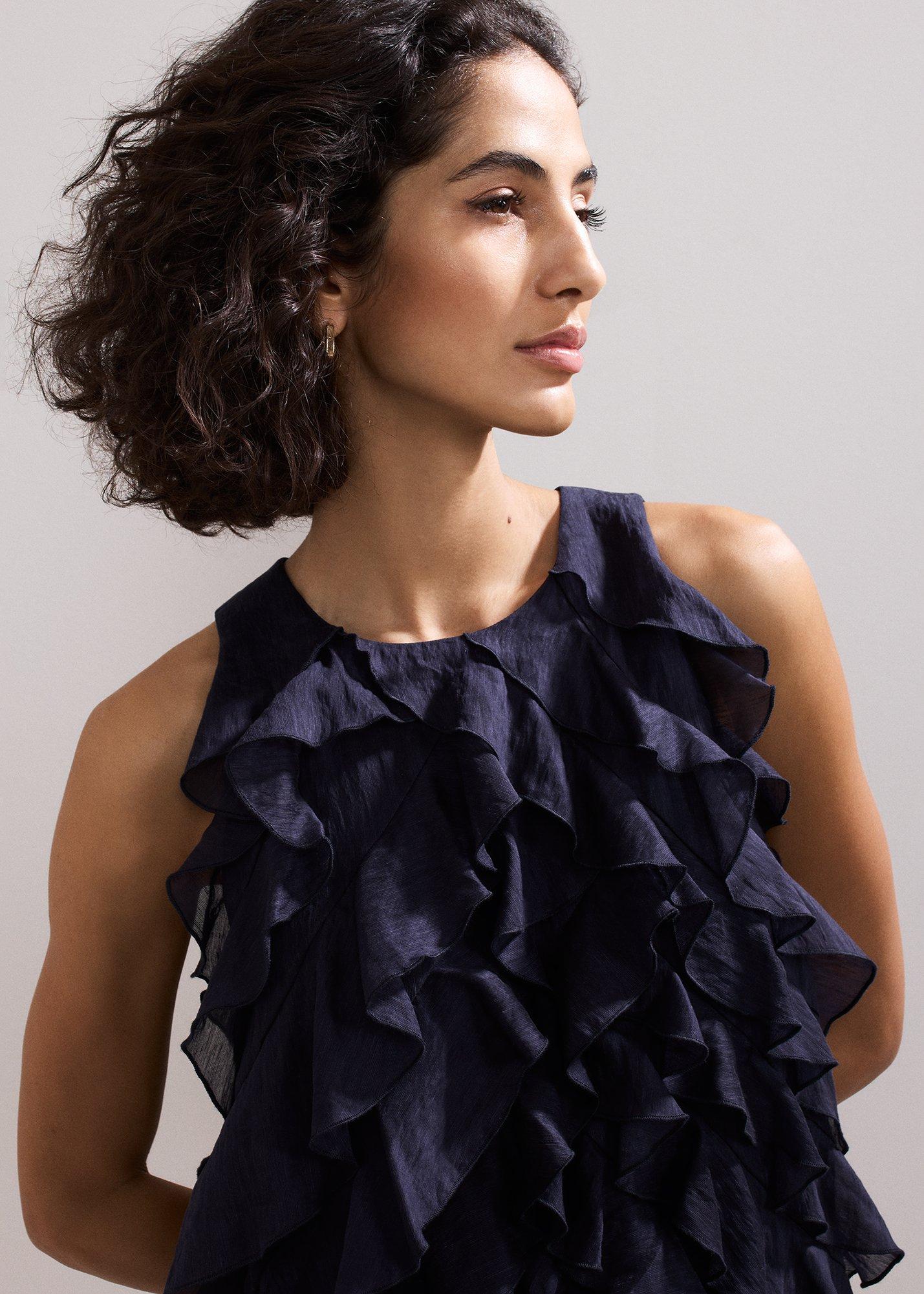 ${product-id}-Latara Ruffle Dress-Navy-${view-type}