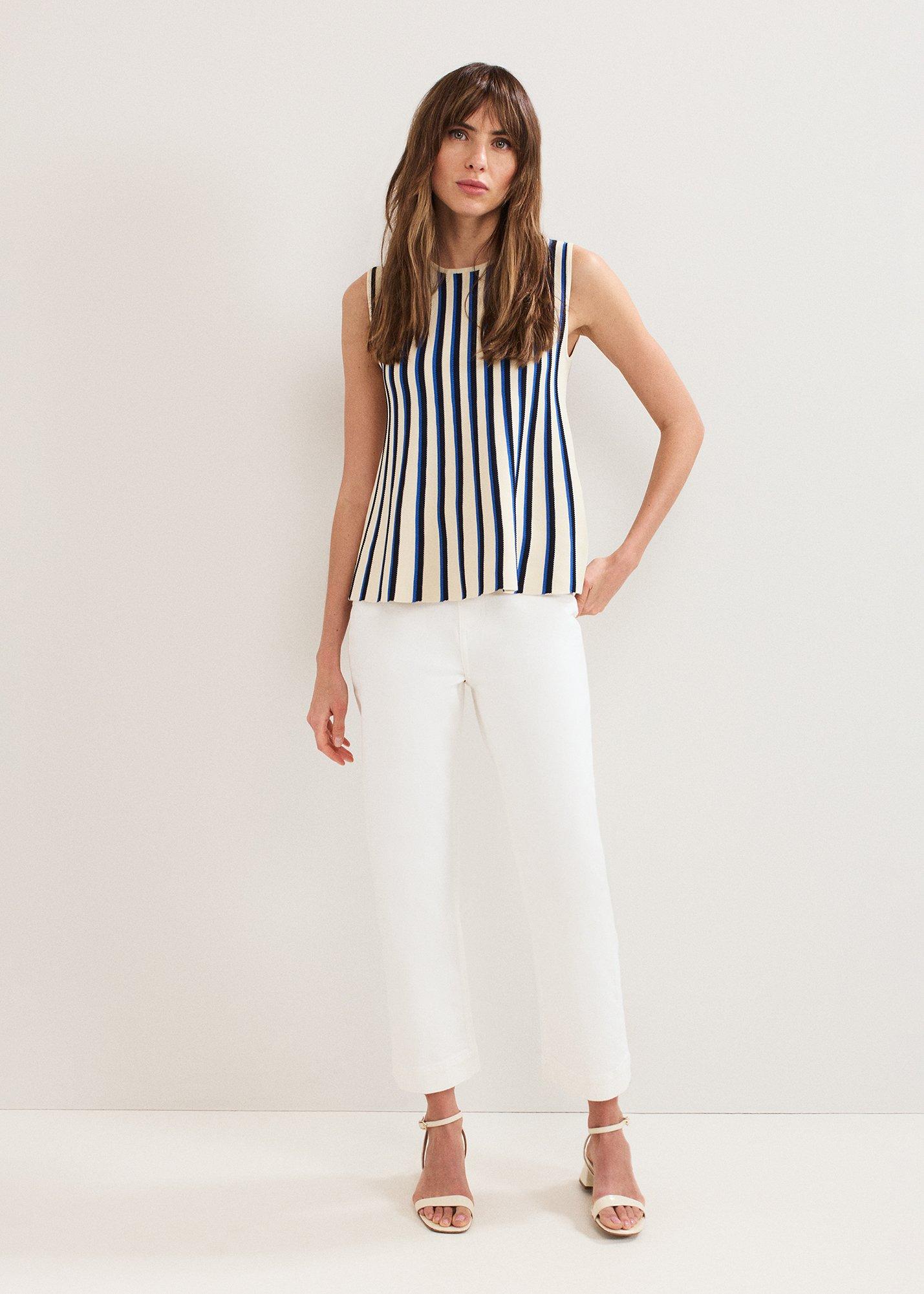 ${product-id}-Betsy Stripe Peplum-Navy/Ivory-${view-type}