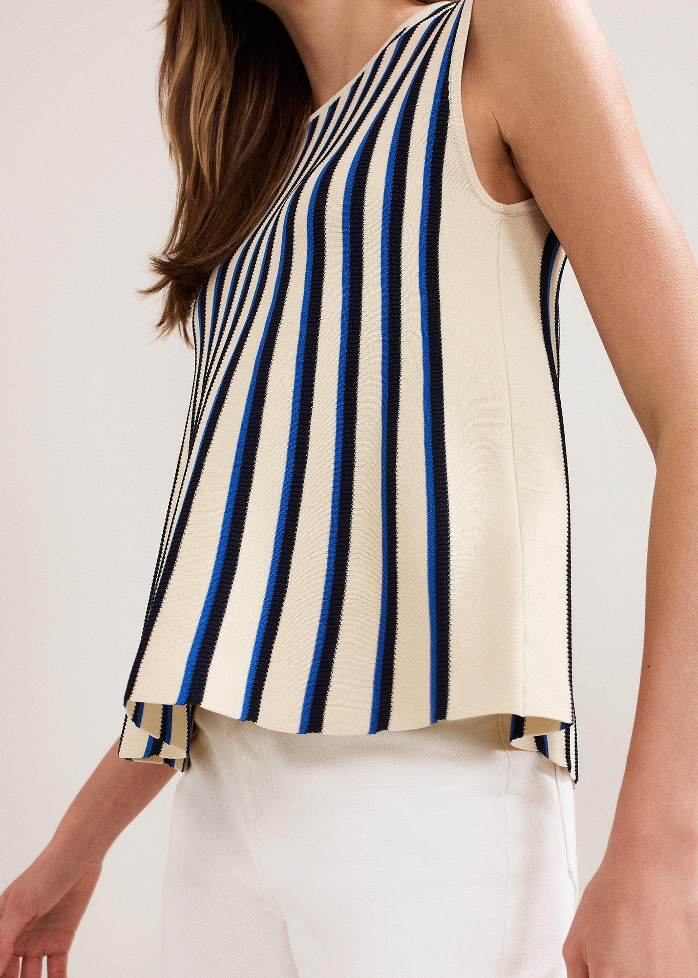 ${product-id}-Betsy Stripe Peplum-Navy/Ivory-${view-type}