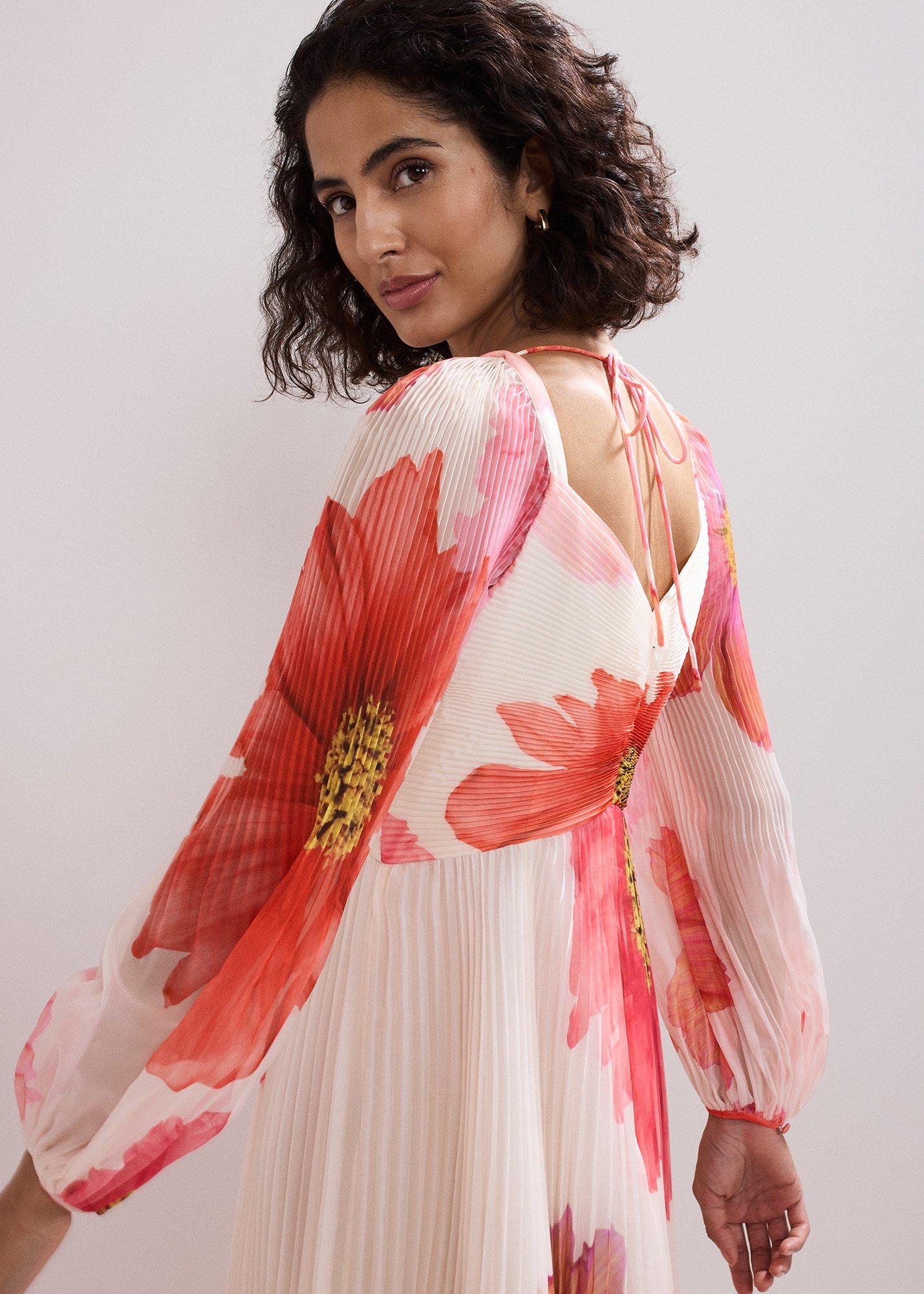 ${product-id}-Reanna Pleated Dress-Ivory-${view-type}
